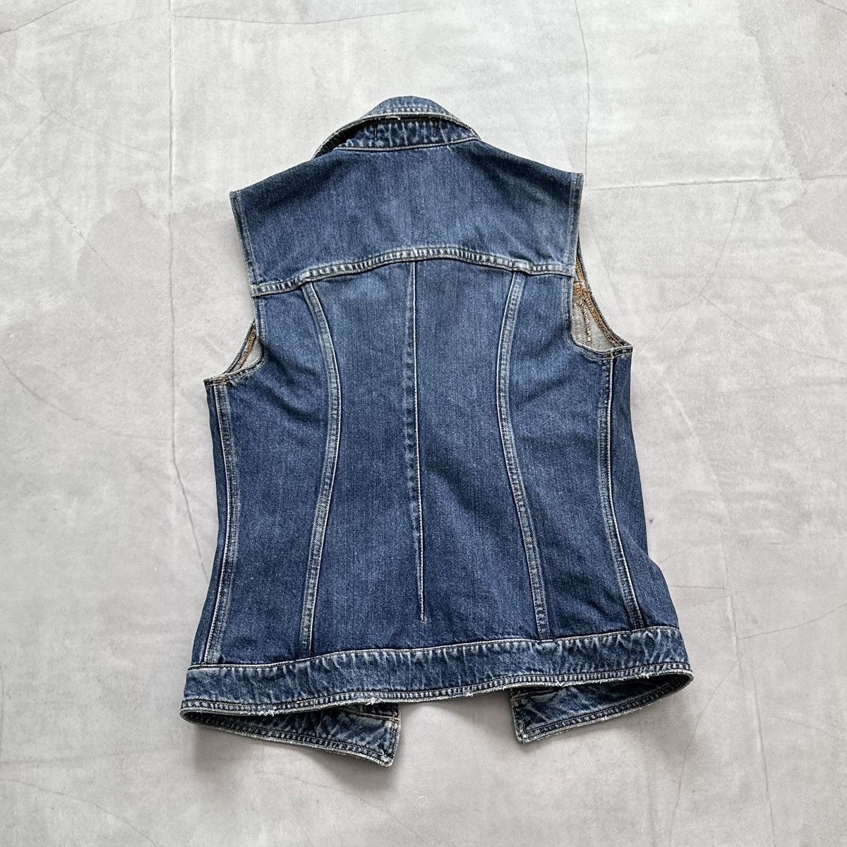 Dolce & Gabbana 90s Dolce & Gabbana Vintage Denim Vest Open Front Y2K Size S / US 4 / IT 40 - 17 Thumbnail
