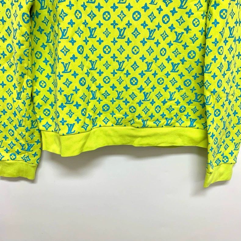Louis Vuitton Louis Vuitton Fluorescent green printed sweatshirt Size US XXL / EU 58 / 5 - 4 Thumbnail