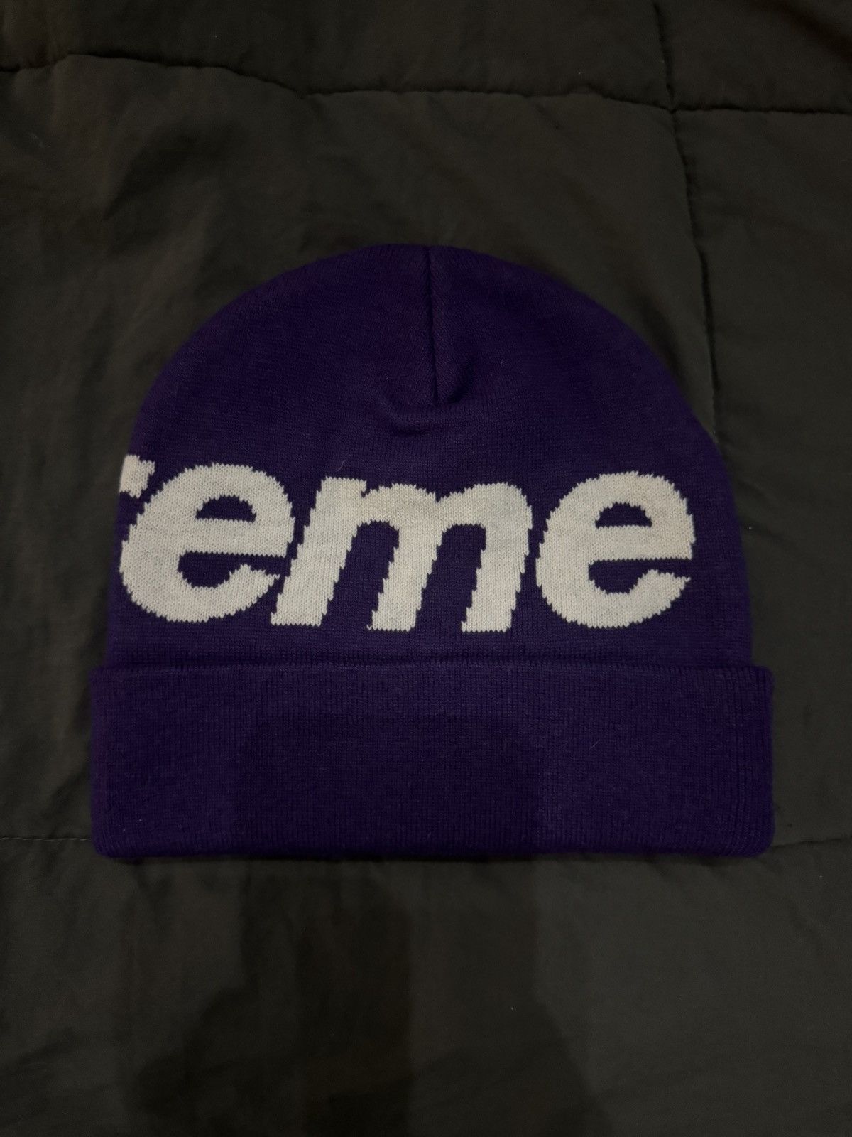 Supreme Supreme Big Logo Beanie - Purple Size ONE SIZE - 3 Thumbnail