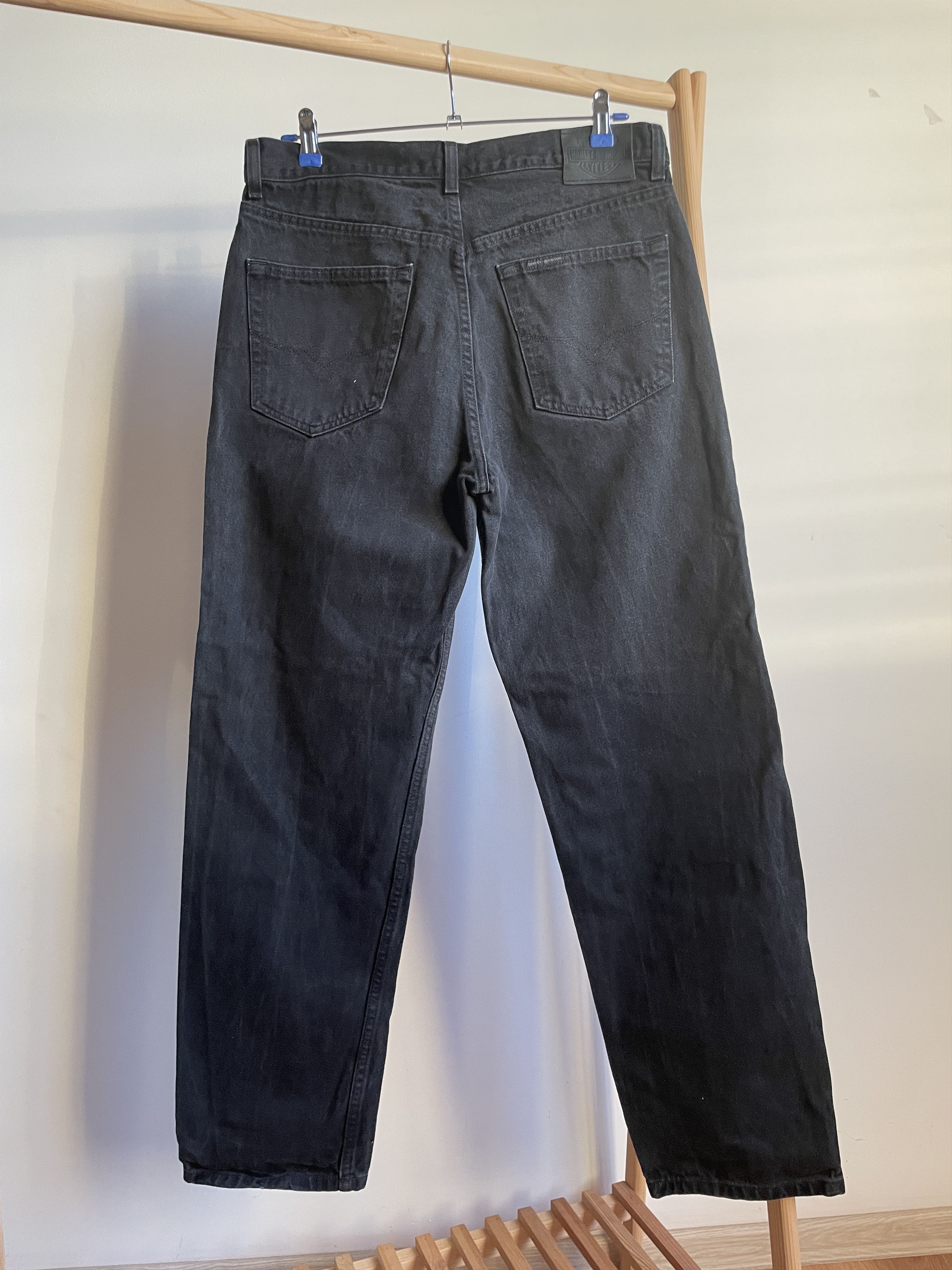 Harley Davidson Harley Davidson Vintage Relaxed Leg Washed Black Denim Size US 33 - 2 Thumbnail