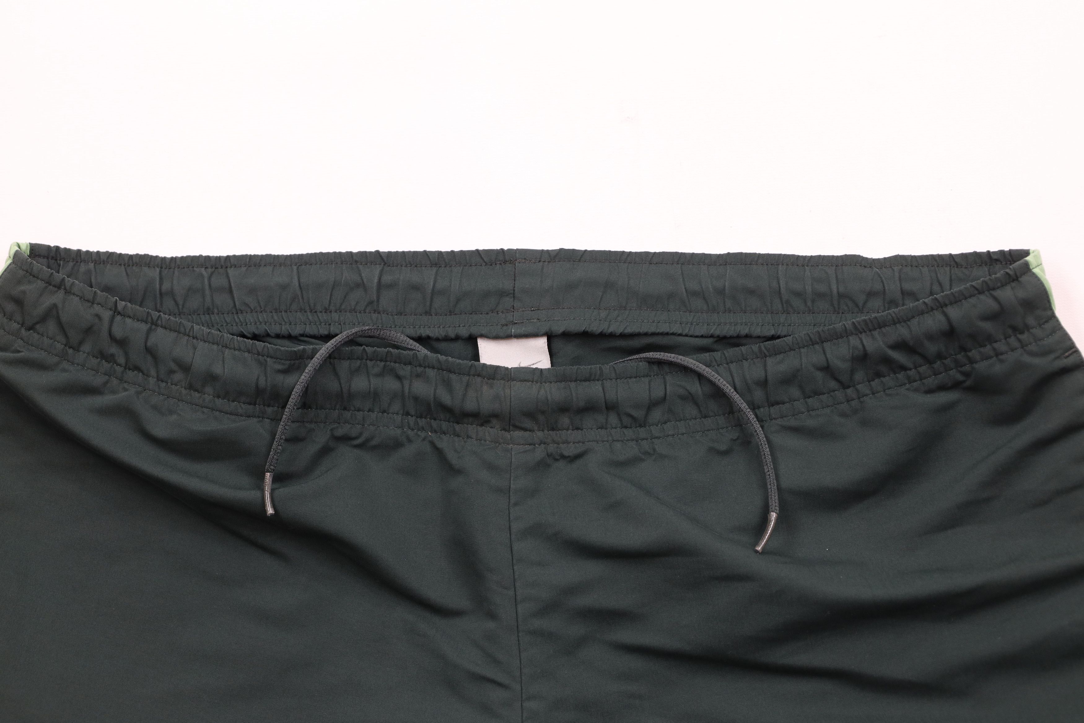 Nike × Vintage Vintage 90s Y2K Nike Travis Scott Mini Swoosh Shorts Green Size US 36 / EU 52 - 2 Thumbnail