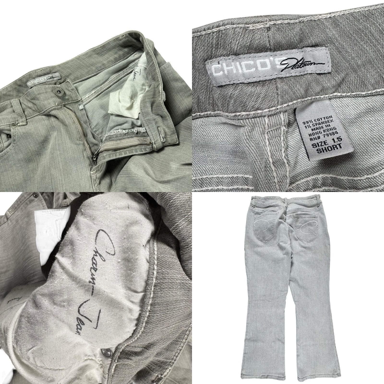 Vintage VINTAGE Chico's Jeans Womens 31x28 Bootcut Midrise Silver Y2K Cowboy Southwestern 5-Pocket Mens Womens Girls Size 24" / US 00 / IT 34 - 8 Thumbnail