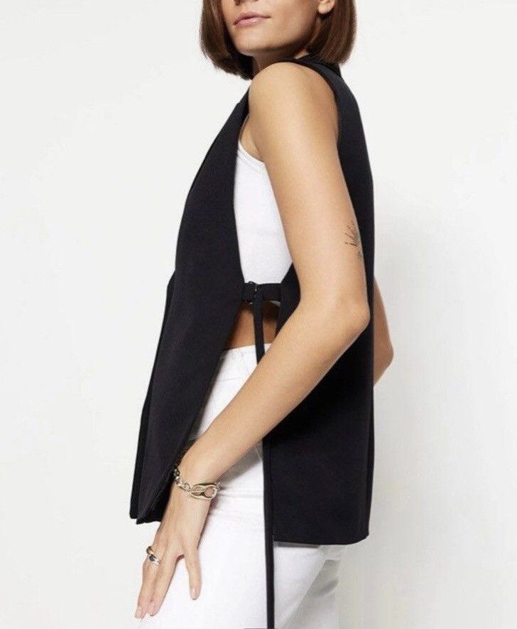 Zara Zara Open Side Long Vest Designed Blazer Vest Jacket Size M / US 6-8 / IT 42-44 - 14 Thumbnail
