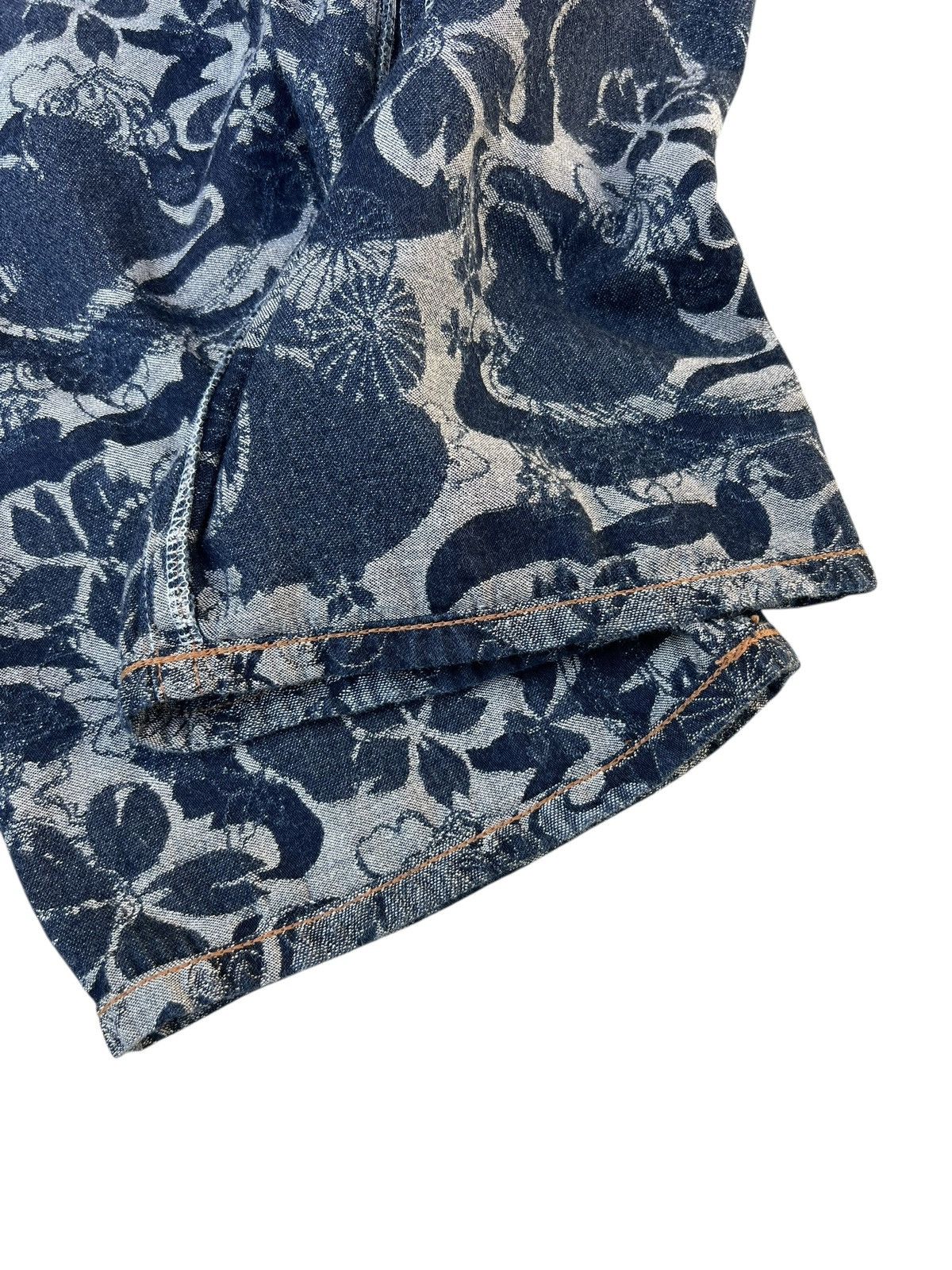 Japanese Brand Nishiki Oriental Brand Japan Embroidery Denim Short Pant Size US 35 - 20 Thumbnail
