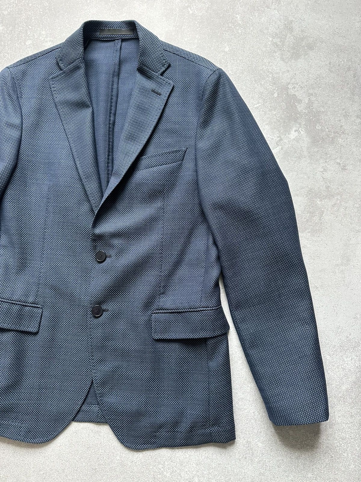 Boggi Blazer BOGGI Milano Wool size 48 blue Size 48R - 6 Thumbnail