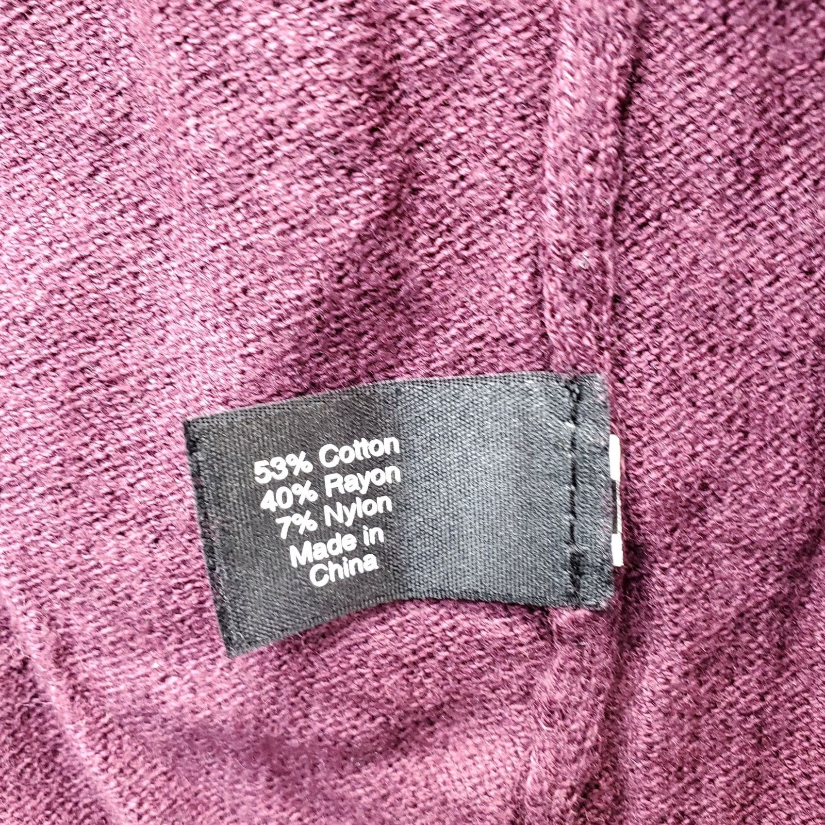 Vintage Lane Bryant Cardigan Sweater Womens 10/12 Purple Knitted 3/4 Sleeve Open Front Cardigan Size L / US 10 / IT 46 - 6 Thumbnail