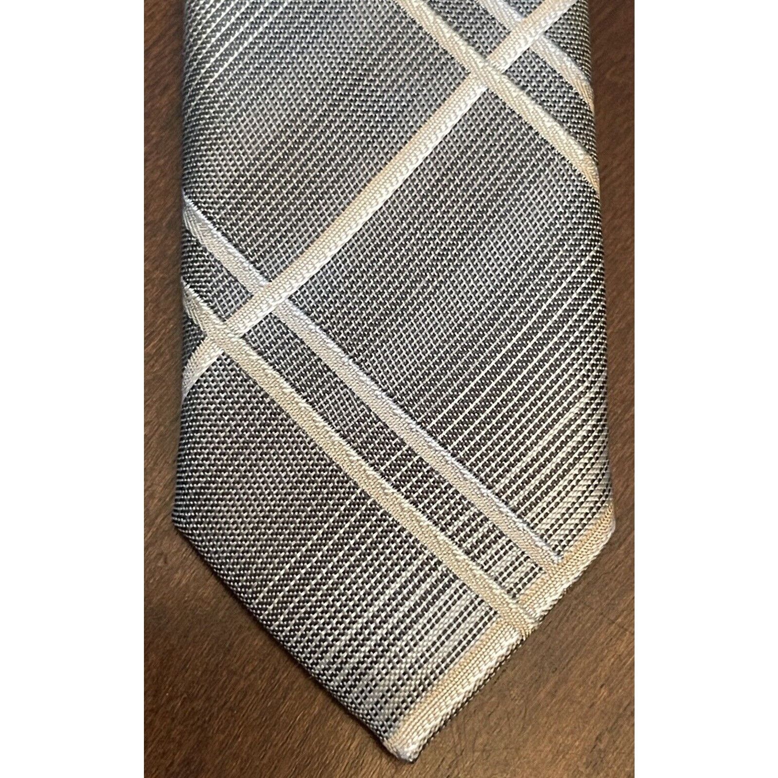 Kenneth Cole Kenneth Cole New York Gray Hand Made 100% Silk China Size ONE SIZE - 6 Thumbnail