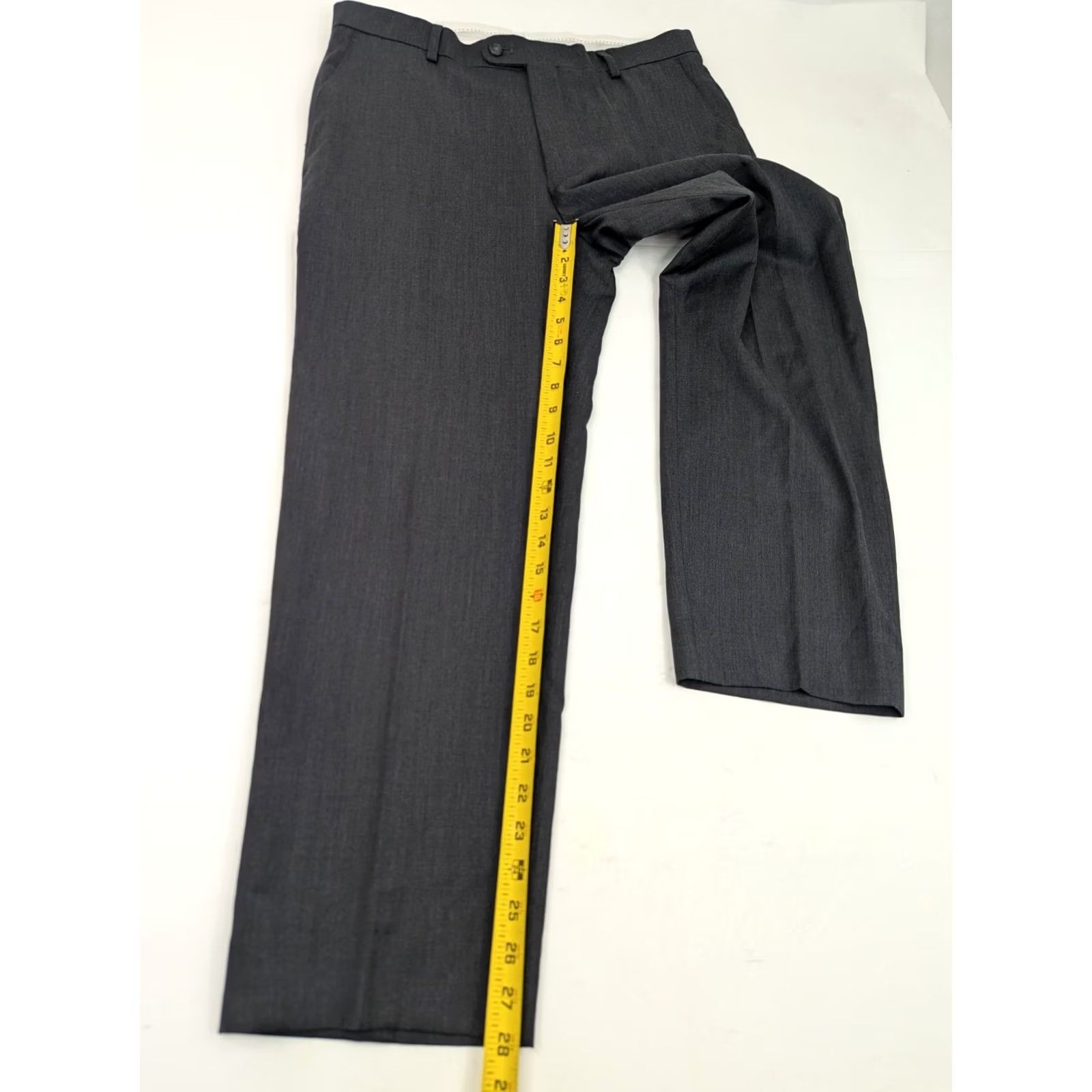 Joseph Abboud Joseph Abboud JOE 100% Wool Dress Pants Gray Men 34 Flat Front Inseam 28" Solid Front Flat Front Dress Pants Men's Wool Gray 34 Mens Size US 34 / EU 50 - 3 Thumbnail