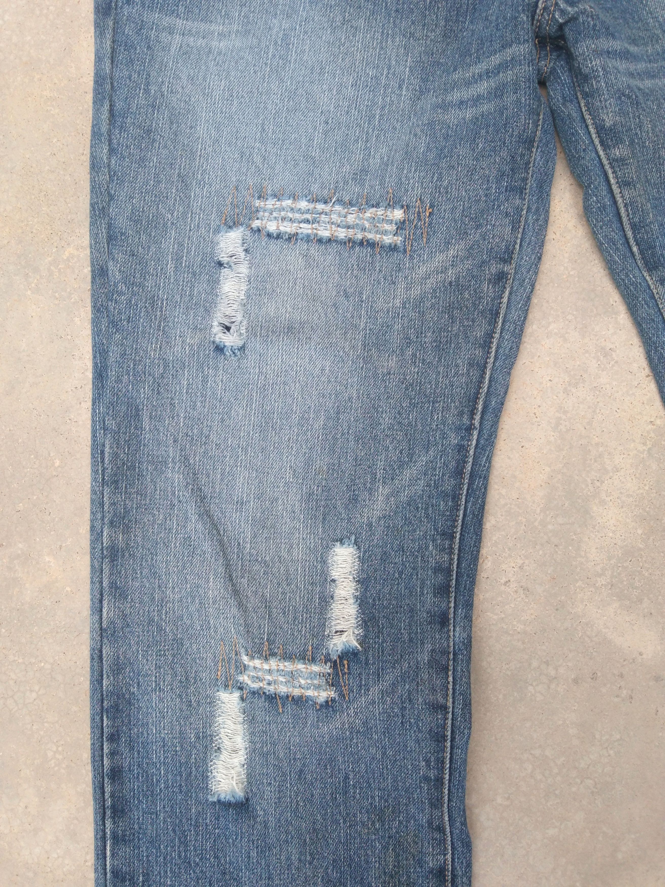 Japanese Brand Vintage Avant-garde Style Double Waist Punk Jeans 32x33 Size US 32 / EU 48 - 4 Thumbnail