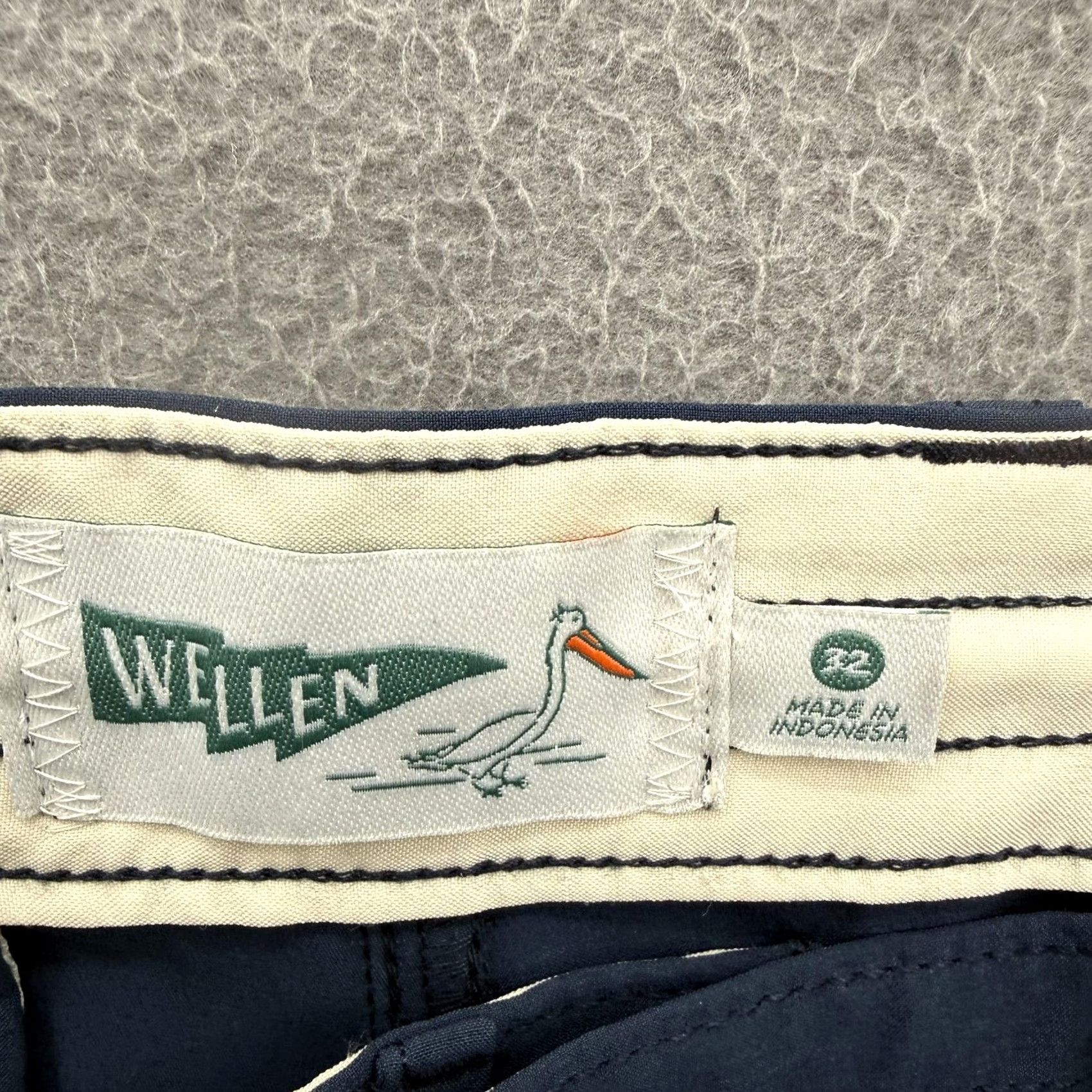 Vintage Wellen Shorts Mens 32 Blue Chino Stretch Quick Dry 9 Inseam Drawstring Casual Size US 32 / EU 48 - 3 Thumbnail