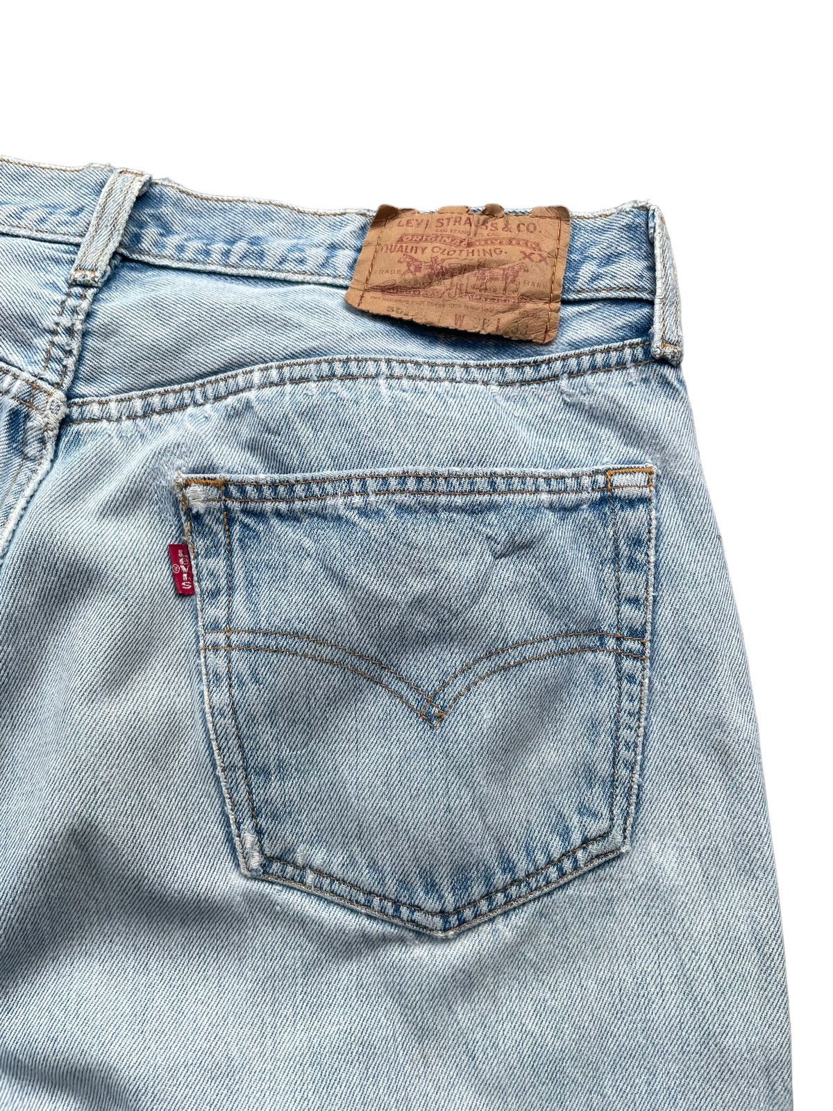 Levi's Vintage 1997 Levis 501 e Distresed Denim Size US 35 - 13 Thumbnail