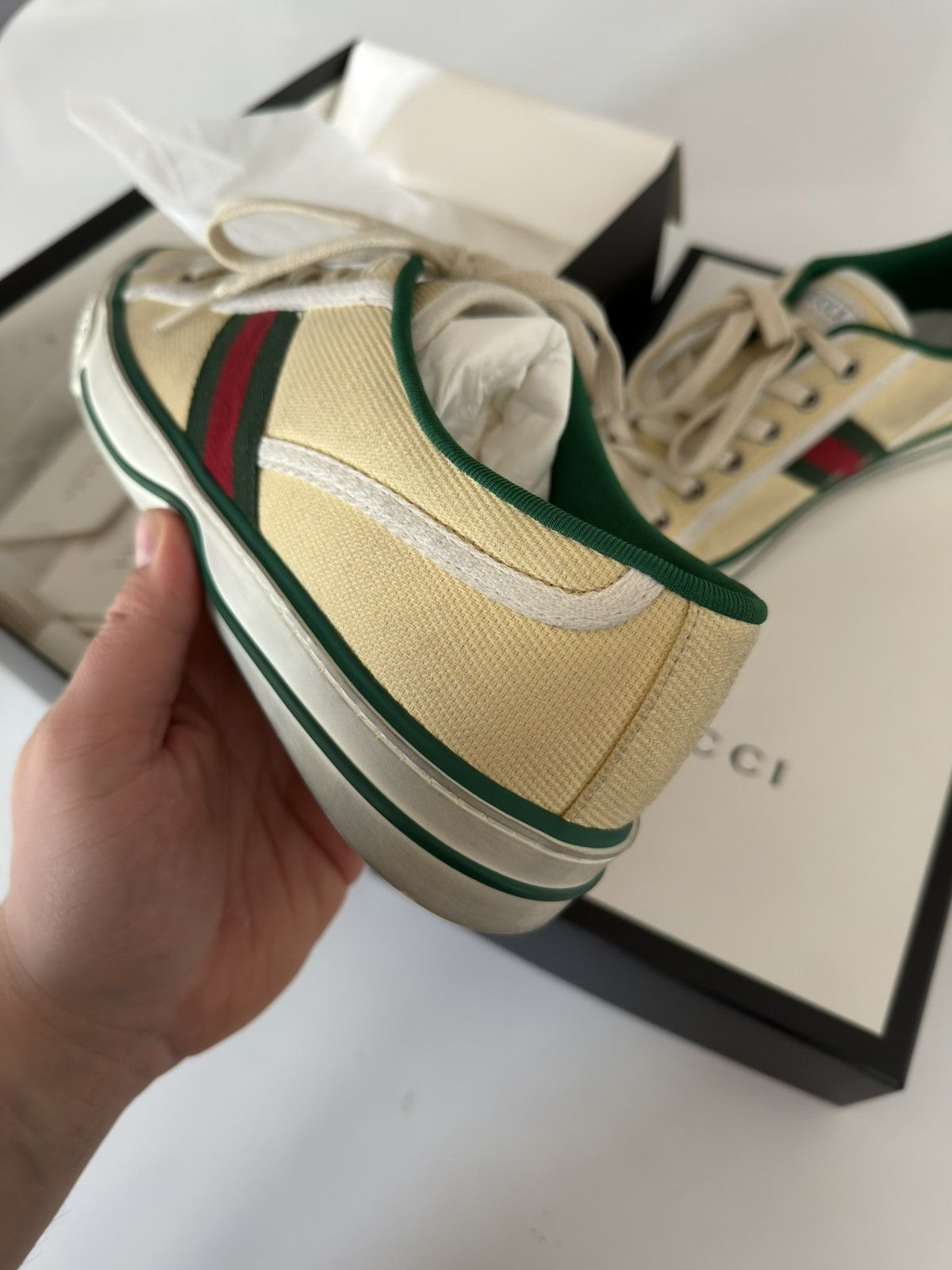 Gucci GUCCI Tennis 1977 distressed GG Canvas Web Mens Size 8 Size US 8 / EU 41 - 9 Thumbnail
