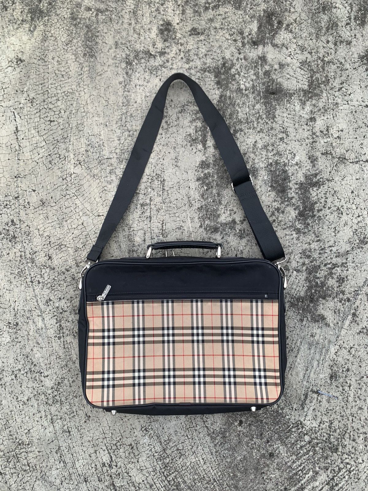 Burberry Vintage 90s Burberrys Blue Label Nova Check Brief Case Size ONE SIZE - 3 Thumbnail
