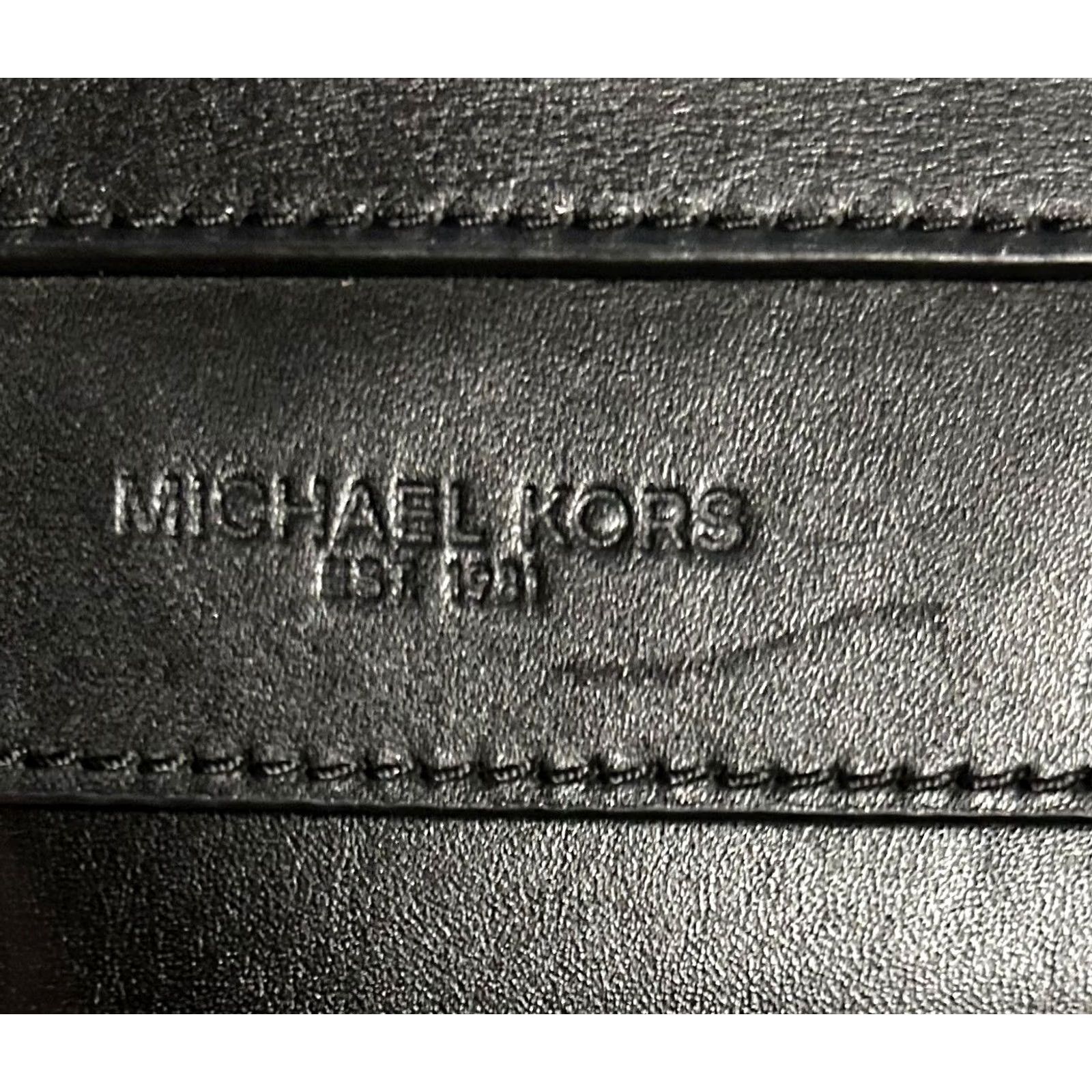 Vintage Michael Kors Crossbody Messenger Bag Black Leather Suitcase Mens Designer Crossbody Strap 20in Nylon Adjustable Zipper Pockets Lined RefineVintage No Size ONE SIZE - 5 Thumbnail