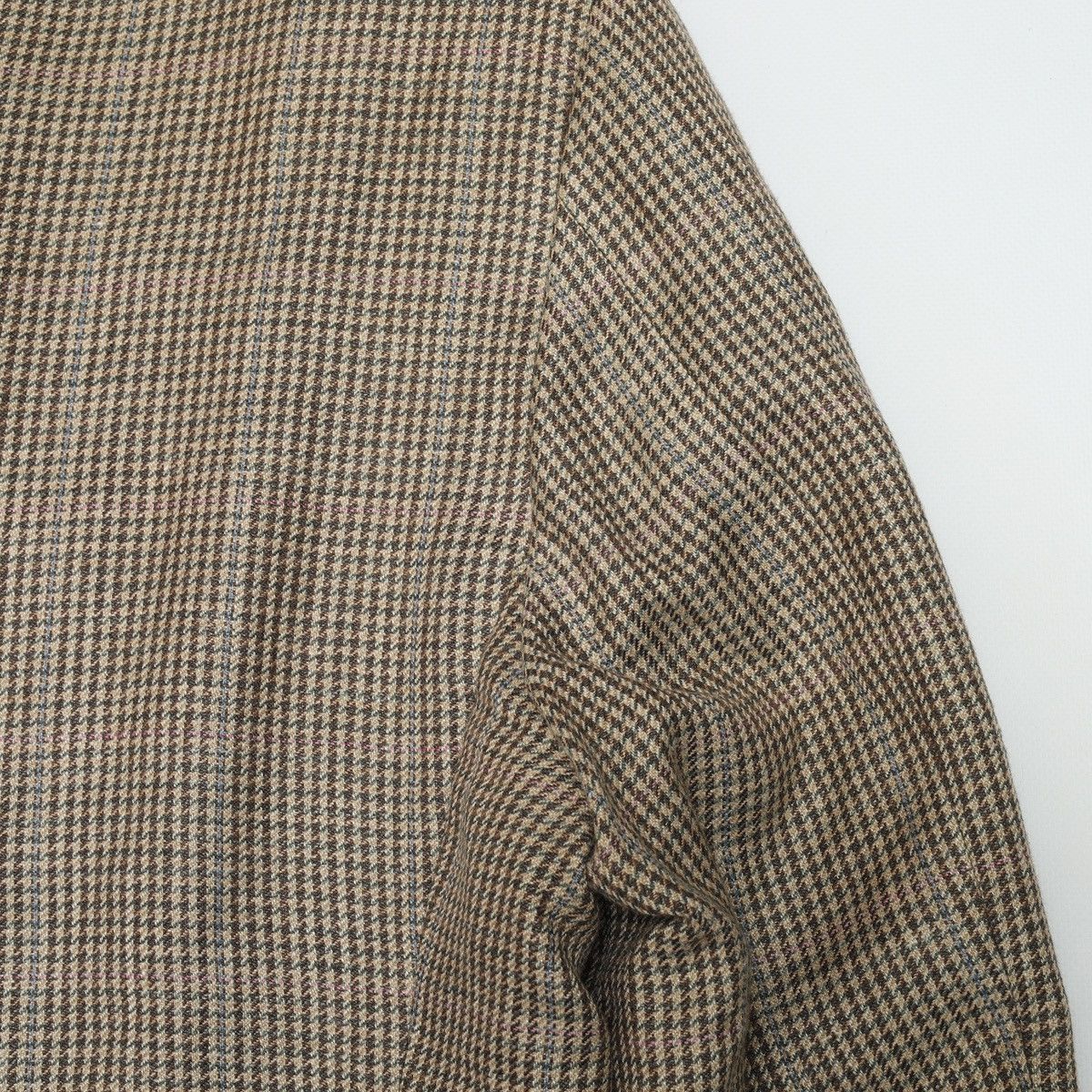 Polo Ralph Lauren Polo Ralph Lauren Vintage Houndstooth Blazer Silk Flax Wool Size 42R - 17 Thumbnail