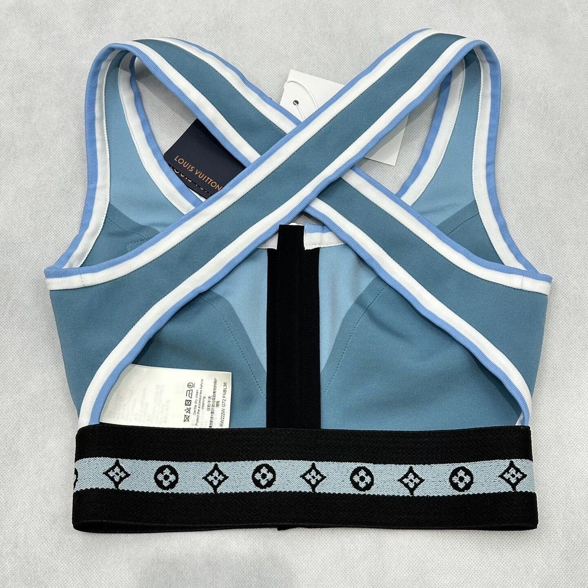 Louis Vuitton Louis Vuitton Blue Logo Monogram Activewear sports bra Size XXS / US 00 / IT 34 - 1 Thumbnail
