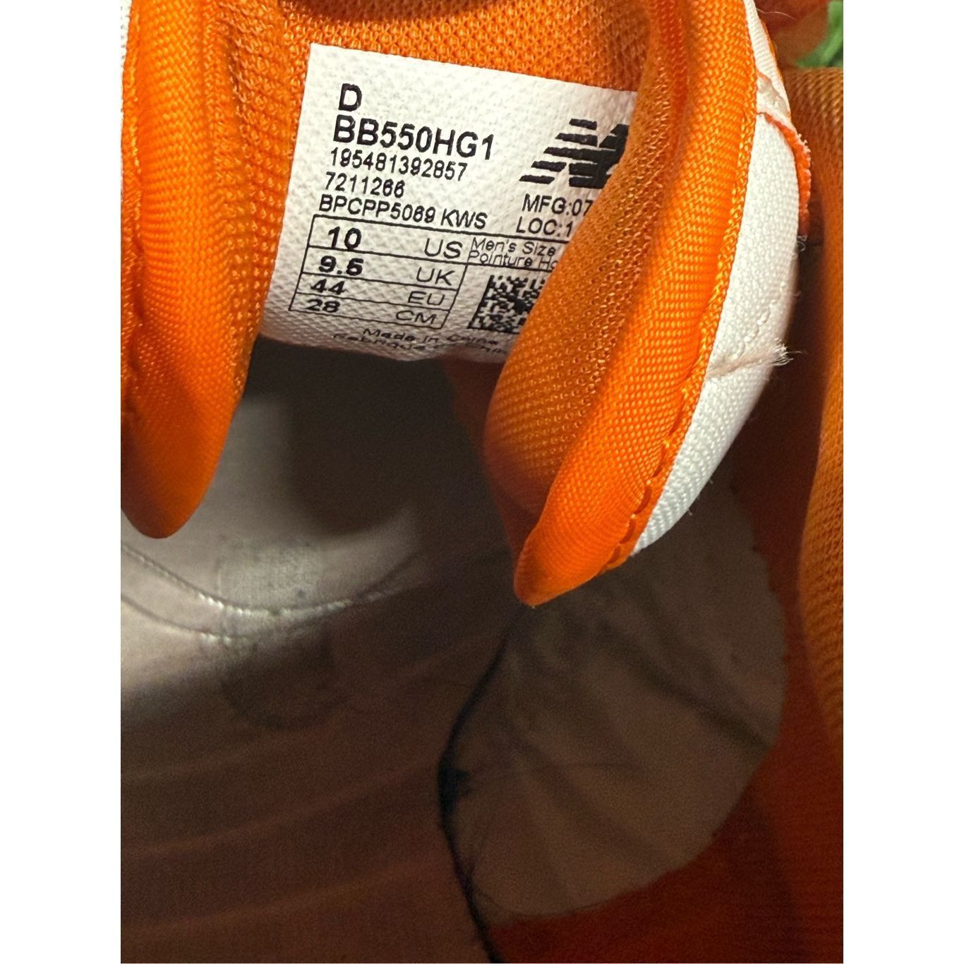 New Balance Size 10 - New Balance 550 Syracuse (Varsity) Orange White BB Size US 10 / EU 43 - 8 Thumbnail