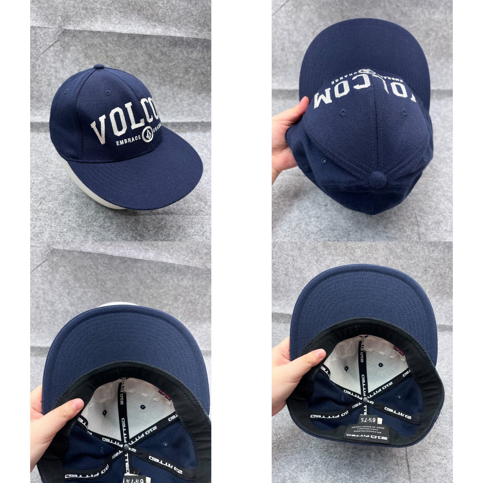 Volcom Volcom Skate Hat Baseball Cap Fitted Adult 7 1/4 Blue Wool Acrylic Blend Mens Size ONE SIZE - 8 Thumbnail