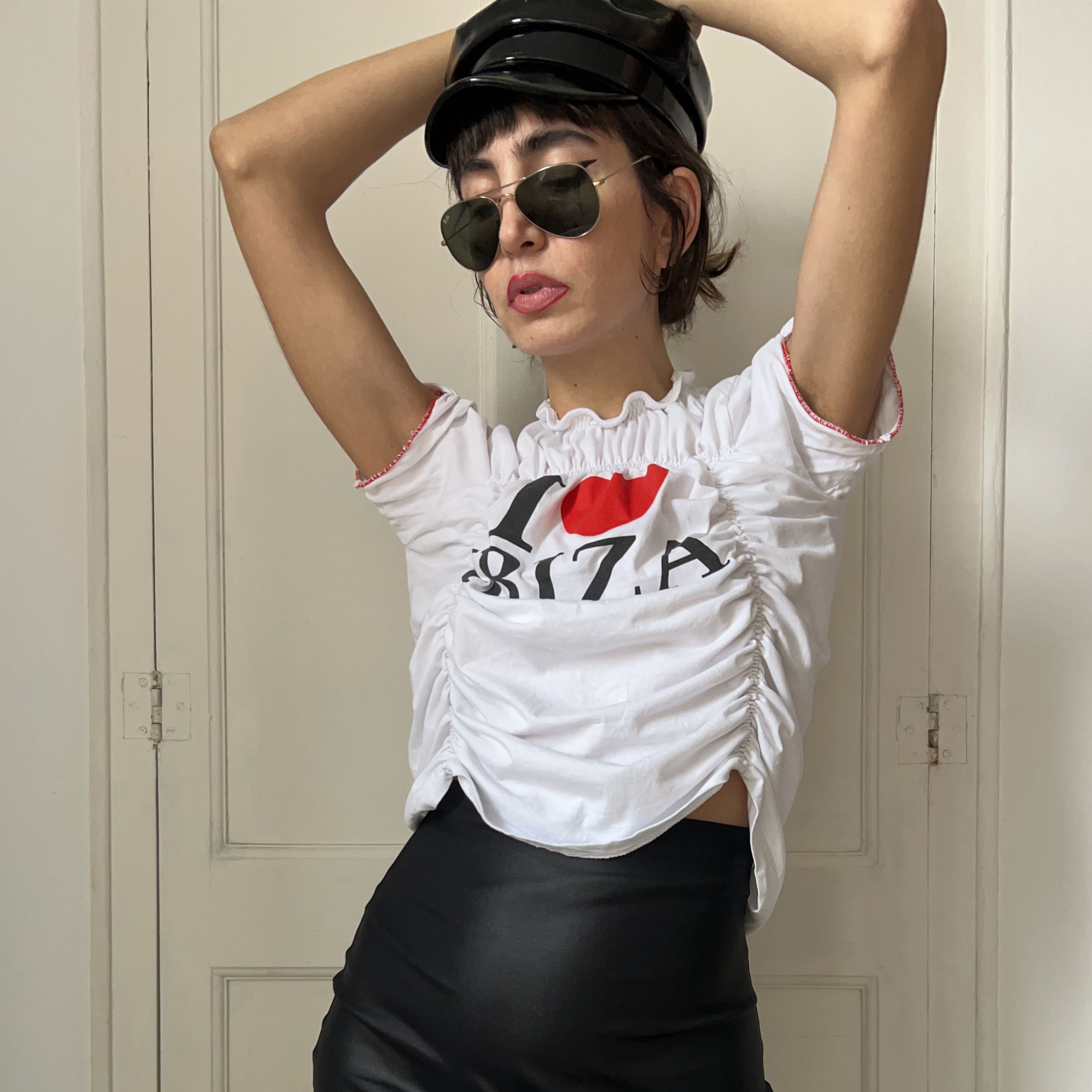 Custommade Reworked I Love Ibiza Ruched Tee Size M / US 6-8 / IT 42-44 - 8 Thumbnail