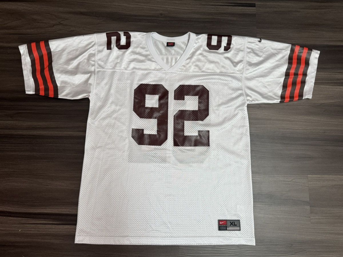 Nike Vintage Courtney Brown #92 Cleveland Browns NFL Away Jersey Size US XL / EU 56 / 4 - 1 Thumbnail