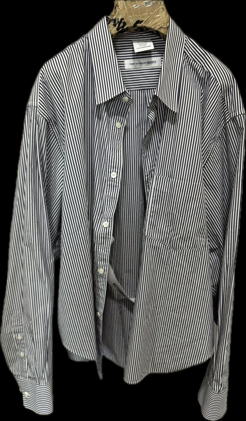 Comme des Garcons SHIRT × Vetements VETEMENTS COMME des GARCONS 17SS striped shirts Demna SS17 Size US L / EU 52-54 / 3 - 7 Thumbnail