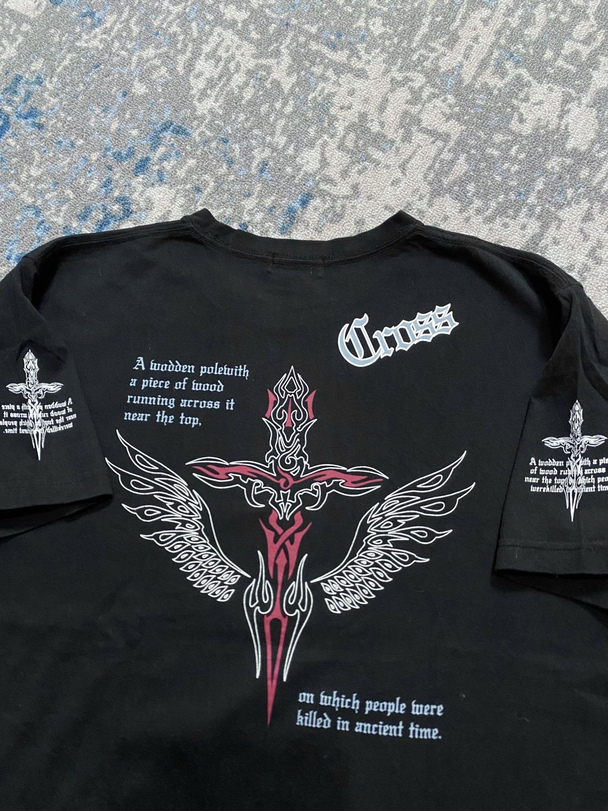 If Six Was Nine Y2K Japanes Mind Game’s Cross Symbol Tee Size US L / EU 52-54 / 3 - 3 Thumbnail