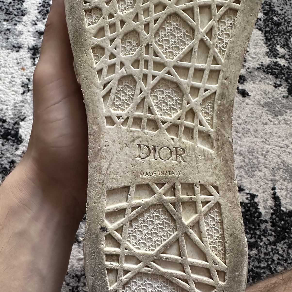 DENIM TEARS × Dior Dior Tears B33 Blue Oblique Denim Peace Sneakers Size US 9.5 / EU 42-43 - 12 Thumbnail