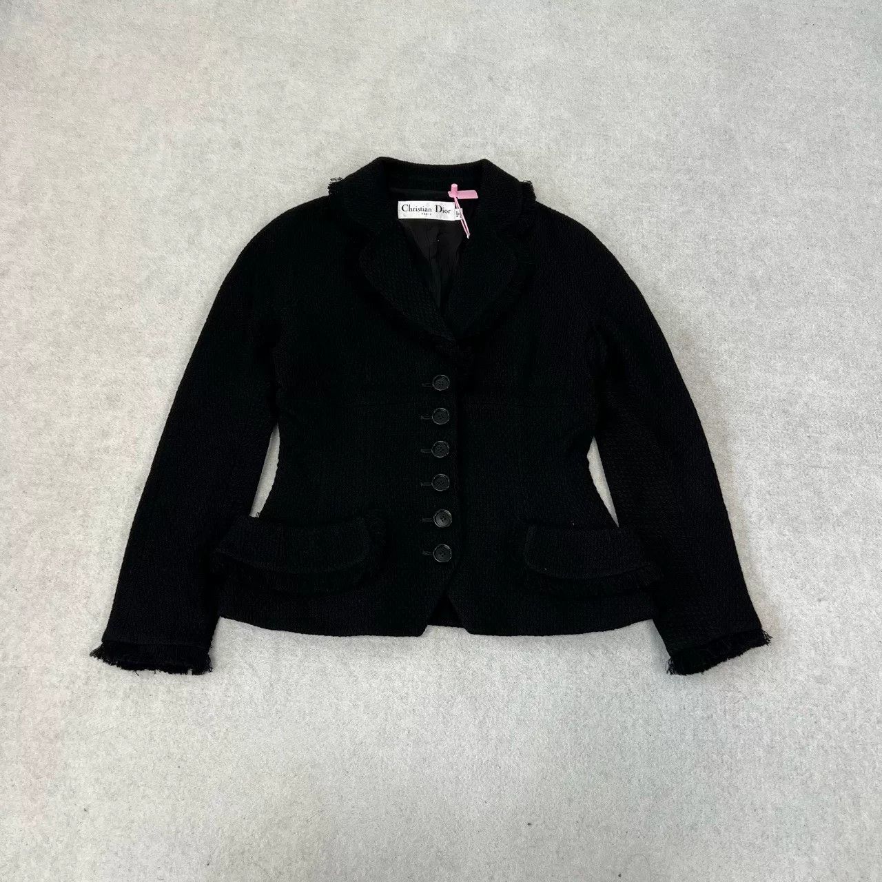Dior Dior Black Tweed Wool Waistcoat Coat Size S / US 4 / IT 40 - 1 Thumbnail