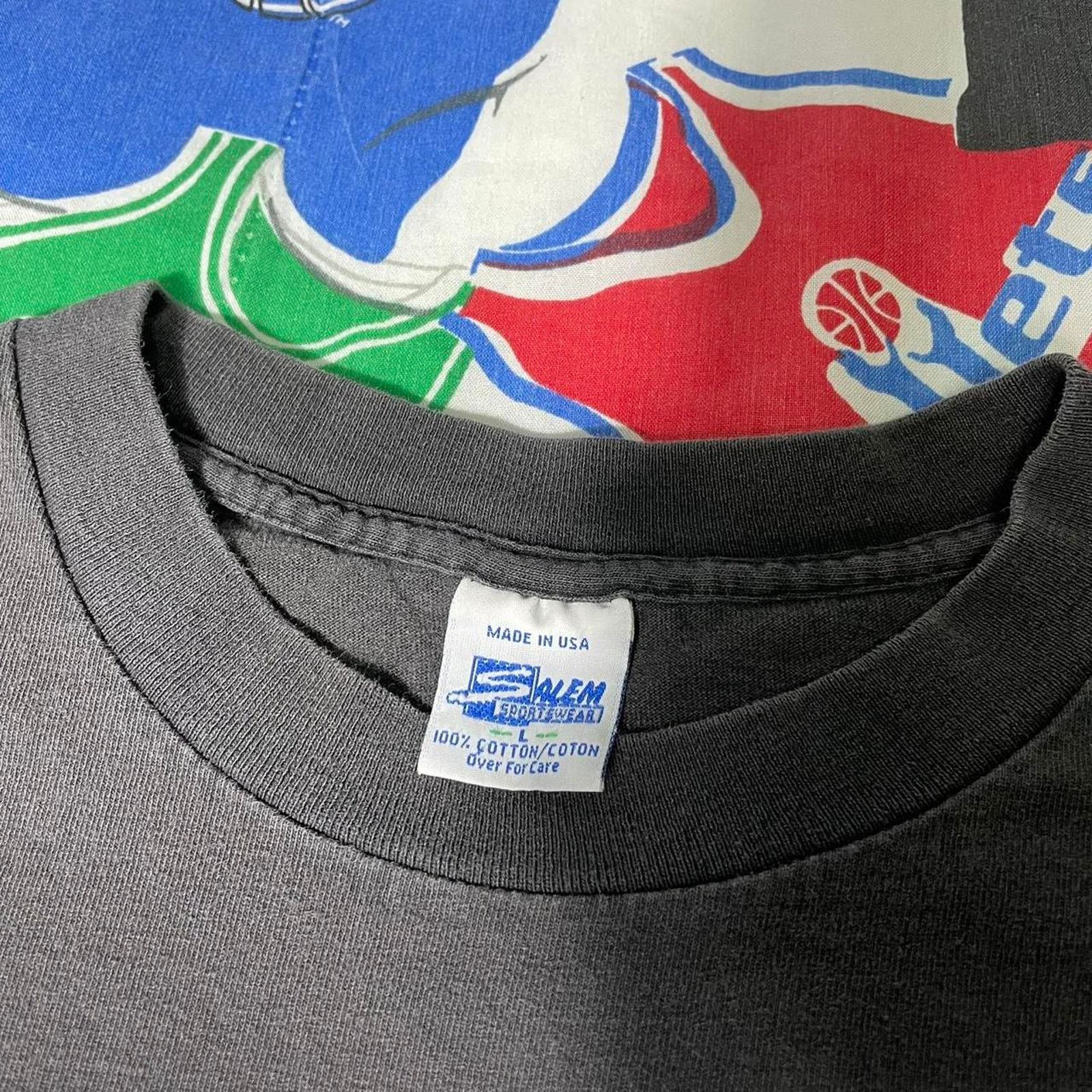 NFL × Salem Sportswear × Vintage Vintage 1994 Salem NFL Buffalo Bills Superhero Football Tee Size US L / EU 52-54 / 3 - 6 Thumbnail