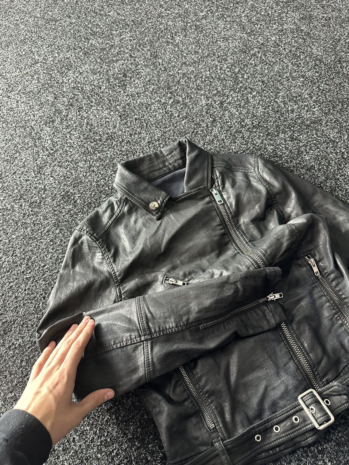 Diesel × If Six Was Nine 🚨AVANT-GARDE Diesel Rick Owen’s Opium Y2K LEATHER DENIM Size M / US 6-8 / IT 42-44 - 11 Thumbnail