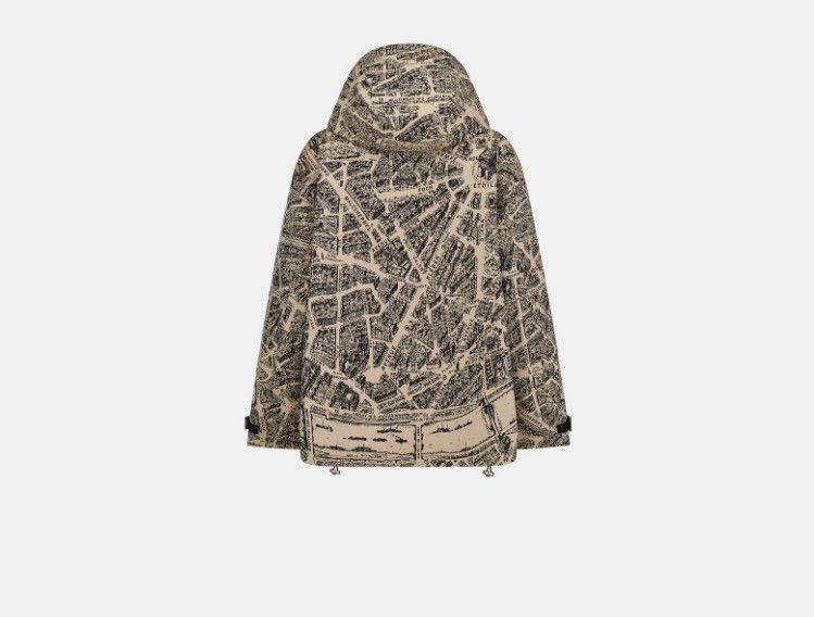 Dior o1w1db10425 357C25A Hooded Anork Jacket in Black & Beige Size XS / US 0-2 / IT 36-38 - 2 Thumbnail