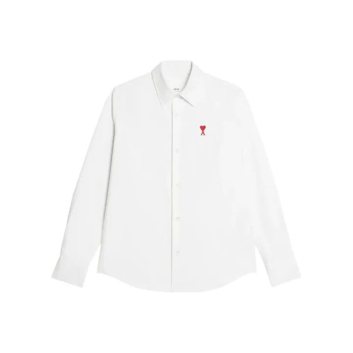 AMI AMIPARIS Logo Long Sleeve Shirt for Women 0079 Size M / US 6-8 / IT 42-44 - 1 Thumbnail
