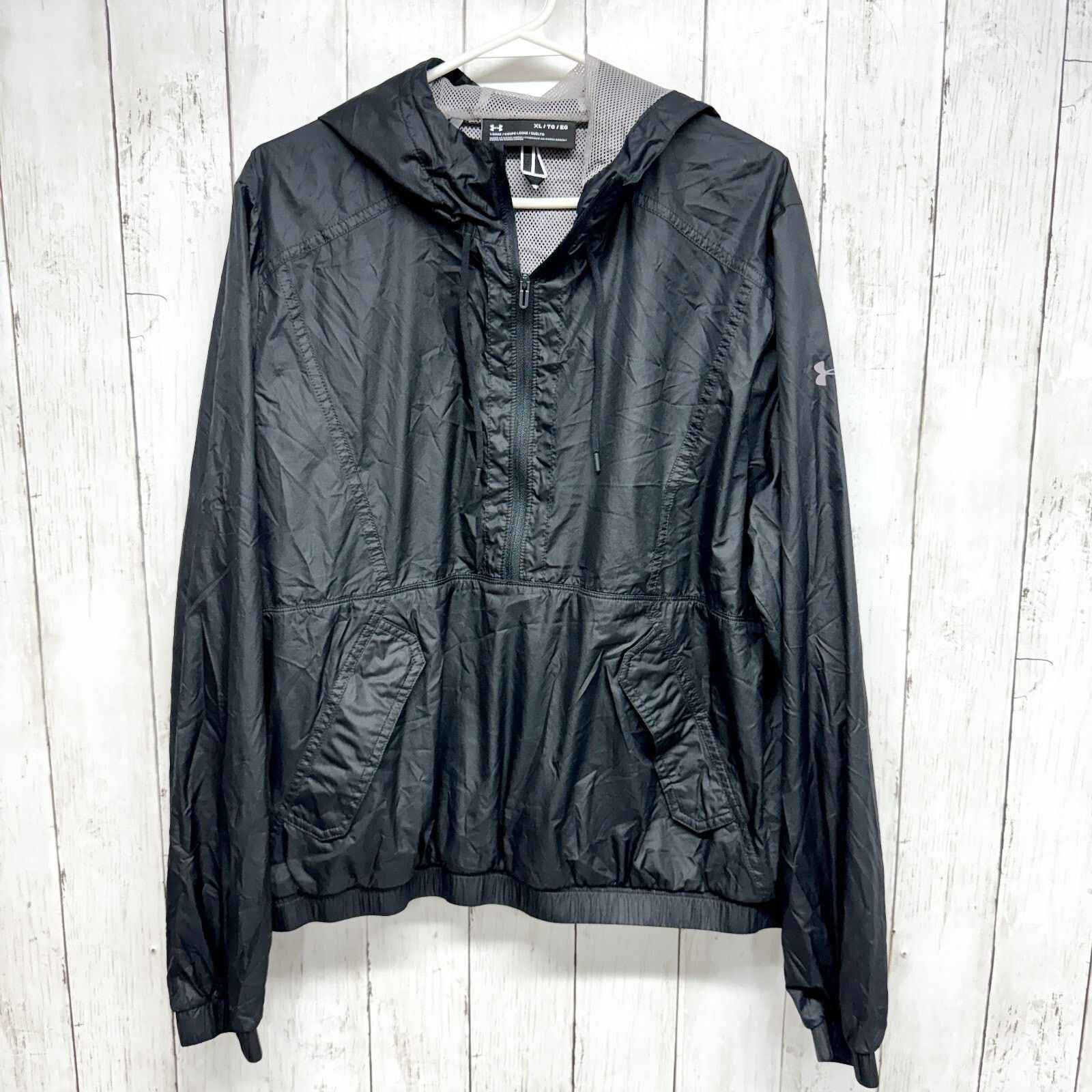 Under Armour Under Armor Jacket XL Full Zip Up Black Windbreaker RainCoat Size XL / US 12-14 / IT 48-50 - 1 Thumbnail