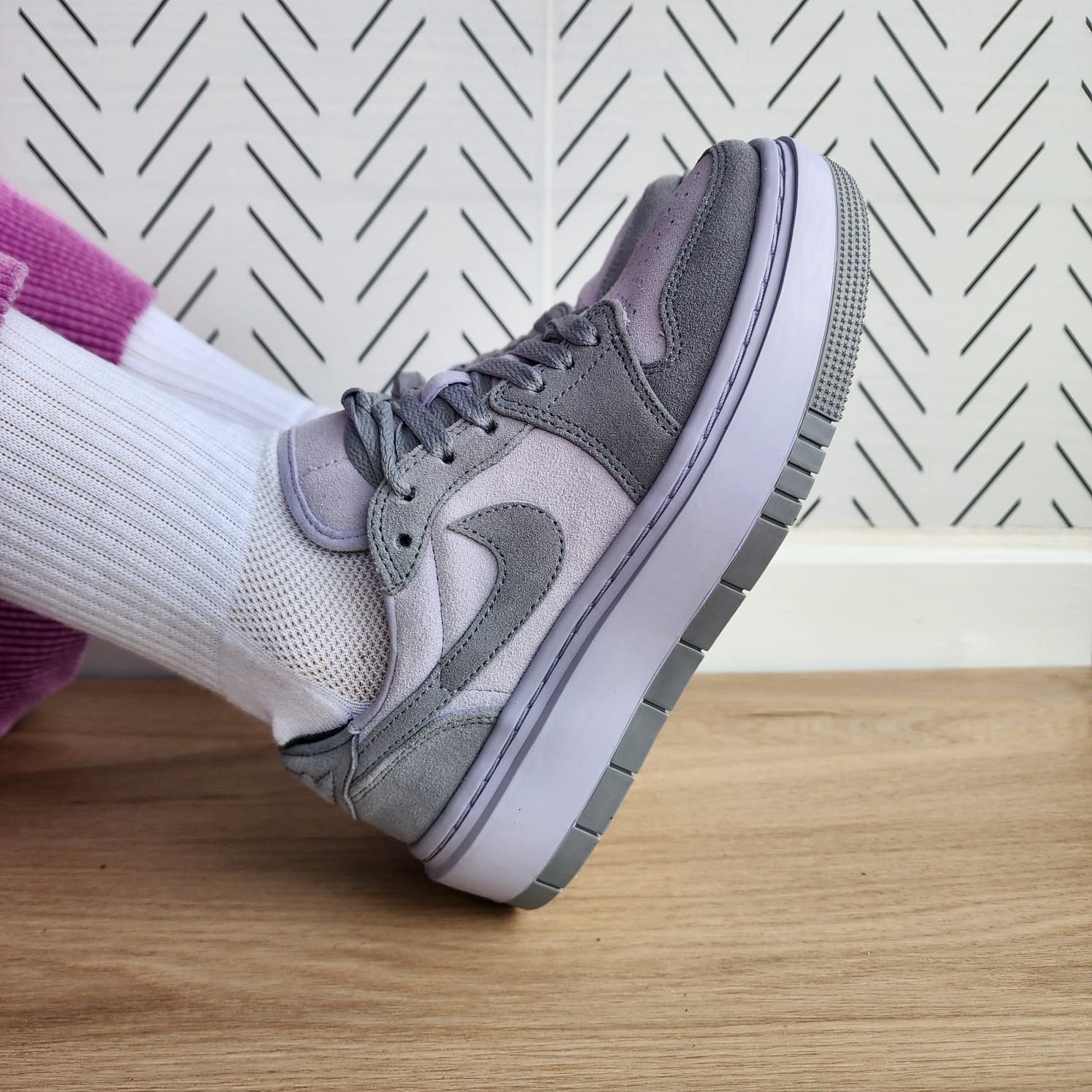 Other ❤️Jordan 1 Elevate Stealth Platform Women Shoes 9.5 lavender Size US 9.5 / IT 39.5 - 9 Thumbnail