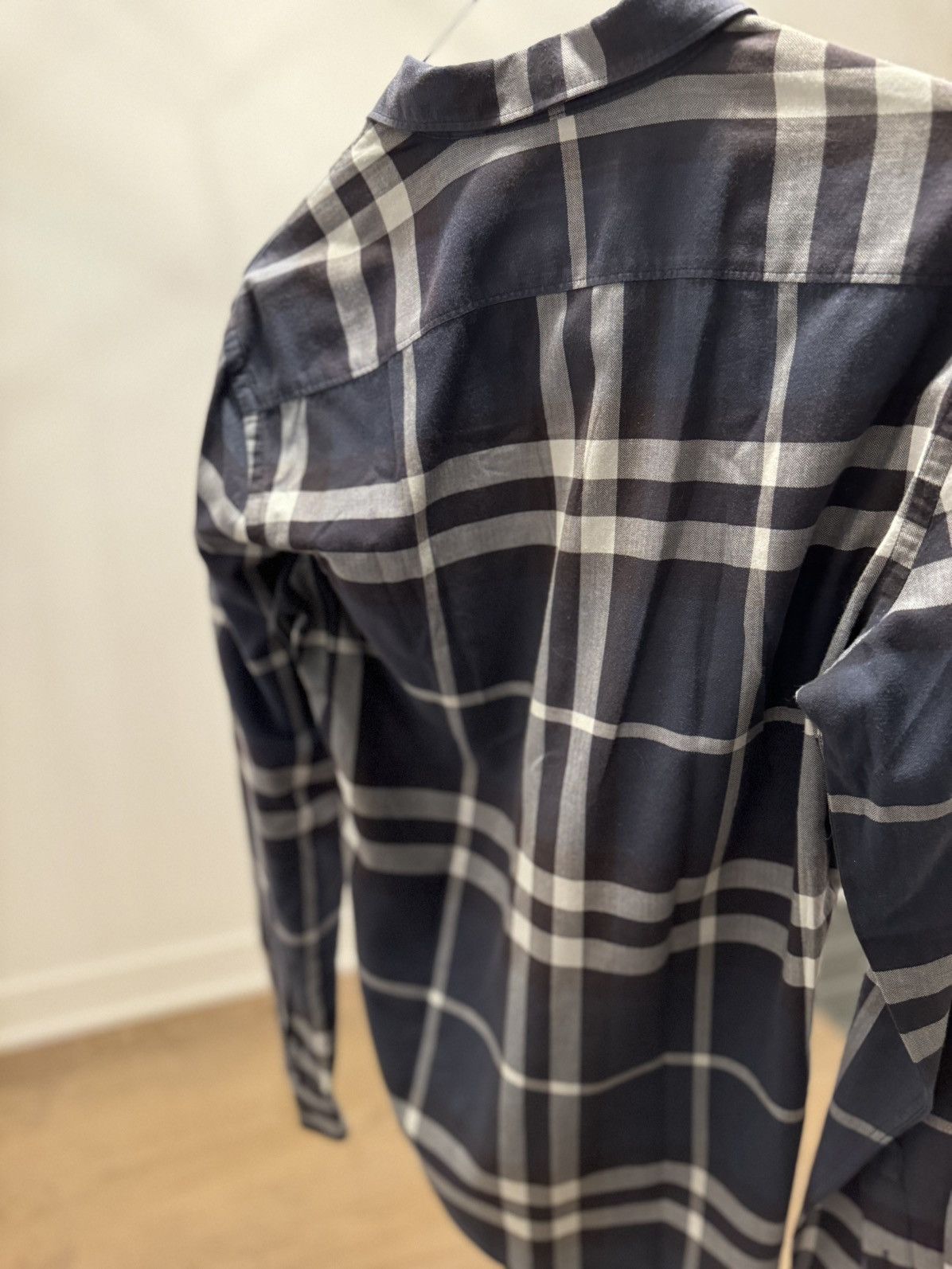 Burberry Men’s Burberry Brit Shirt Small Blue Nova Check Navy Size US XS / EU 42 / 0 - 3 Thumbnail