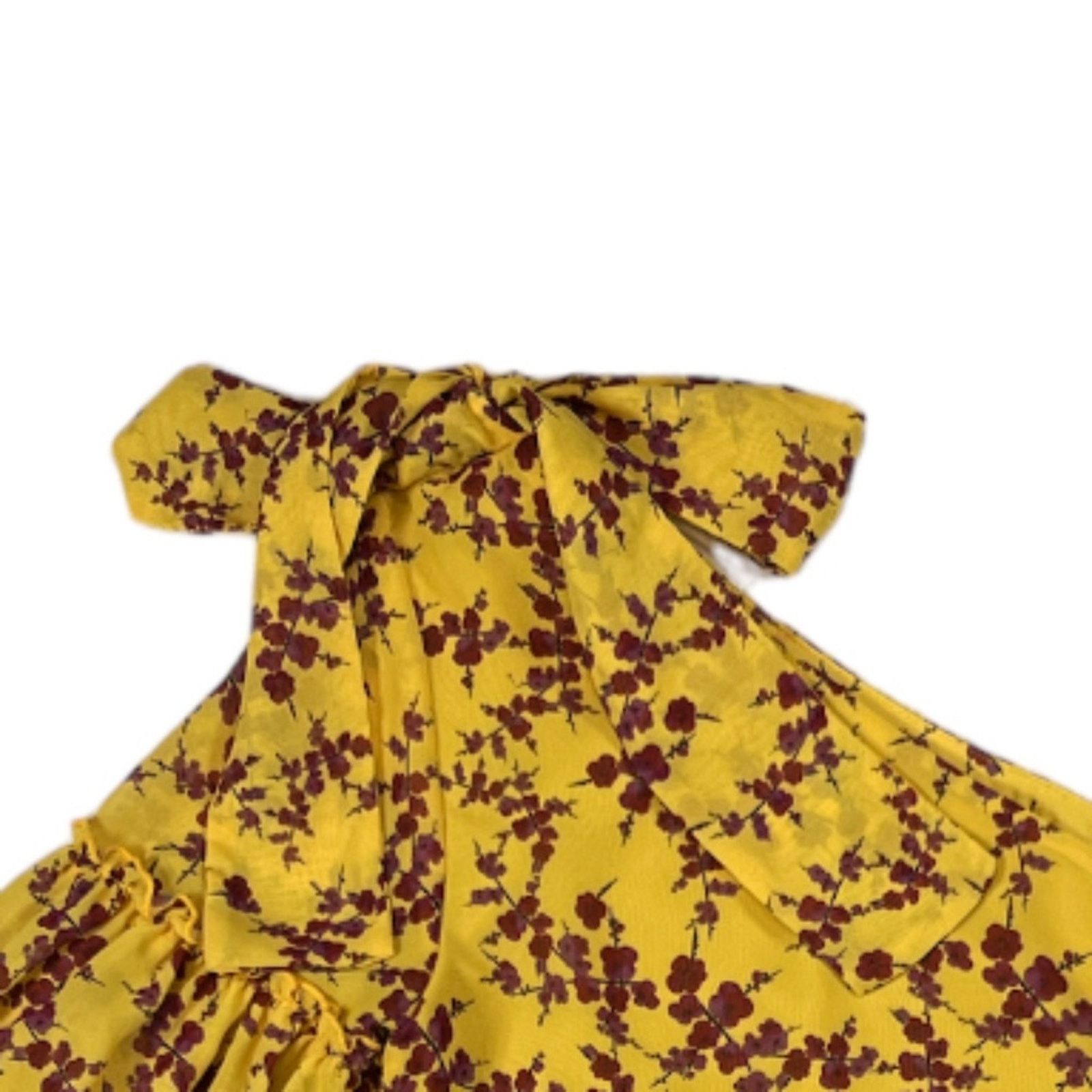 Amanda Uprichard Amanda Uprichard Yellow Floral Top | Size M Size M / US 6-8 / IT 42-44 - 2 Thumbnail