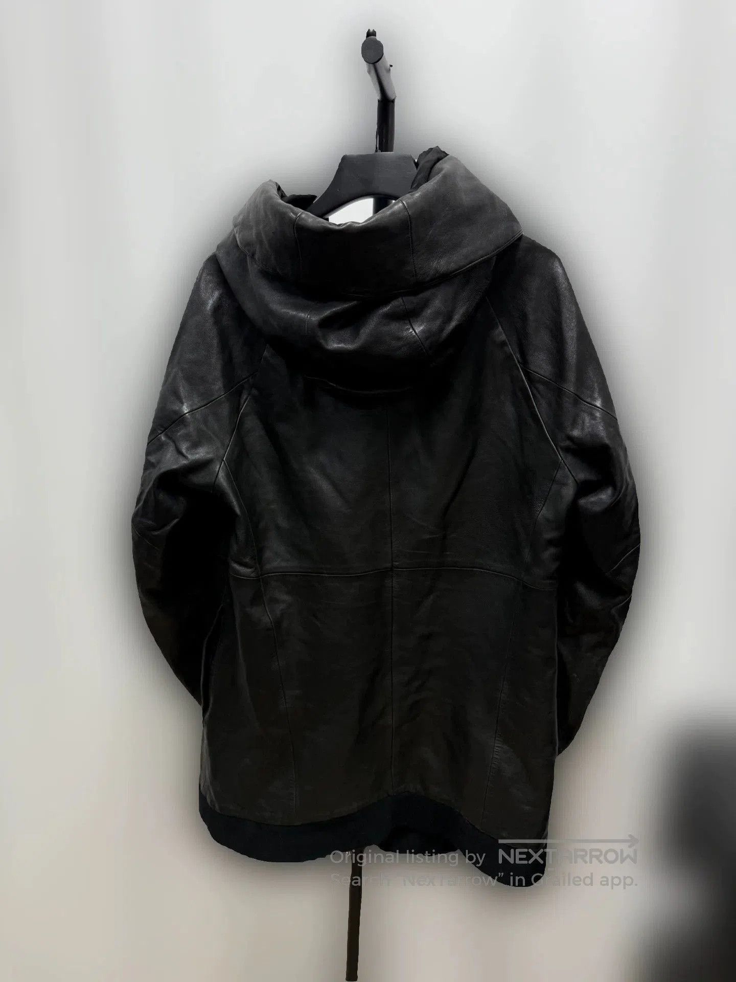 Julius Black Leather Hooded Jacket. Size US XL / EU 56 / 4 - 5 Thumbnail