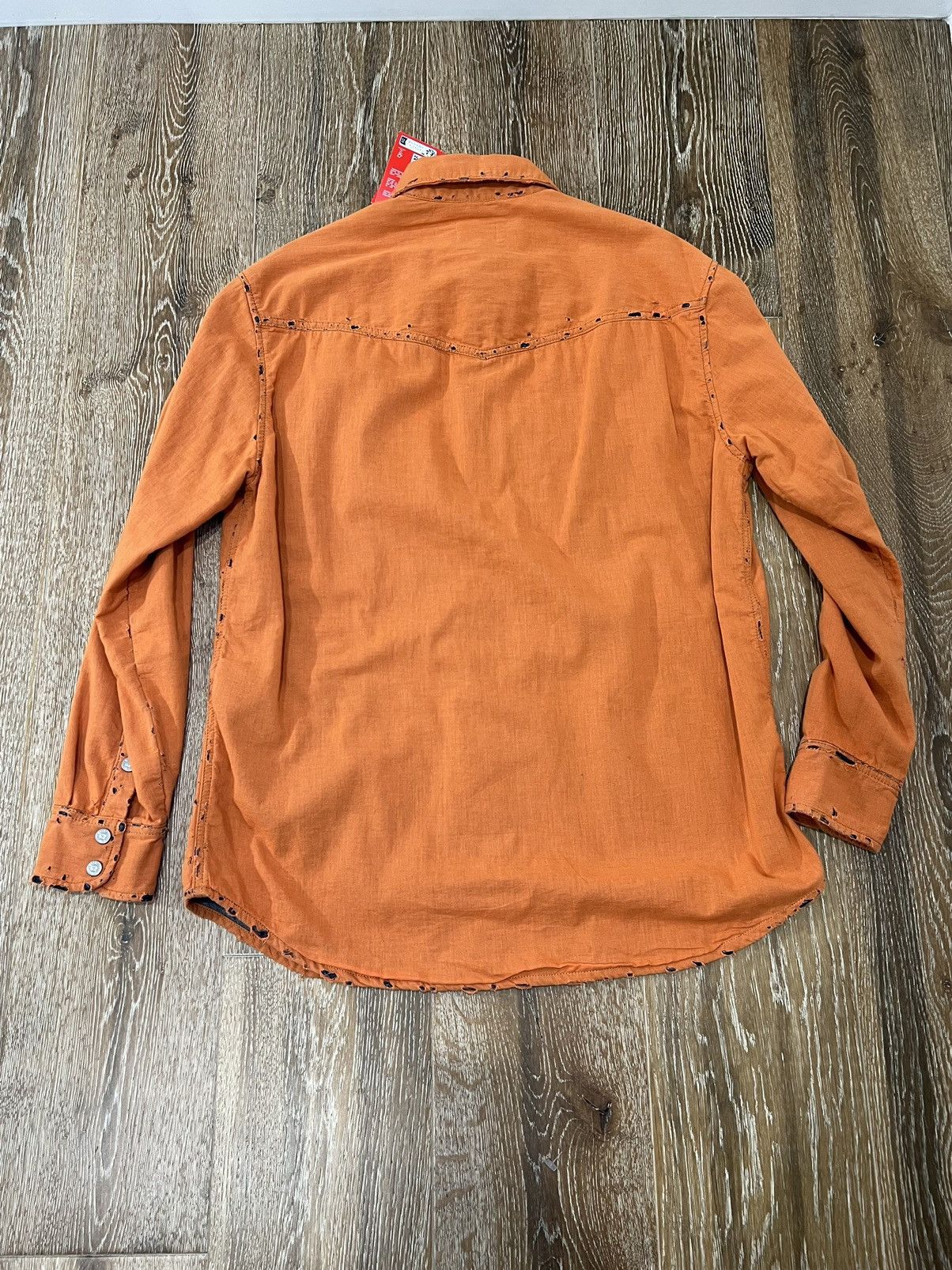 Diesel Diesel Men's D-Ocean Distressed Denim Western Shirt Size US M / EU 48-50 / 2 - 5 Thumbnail