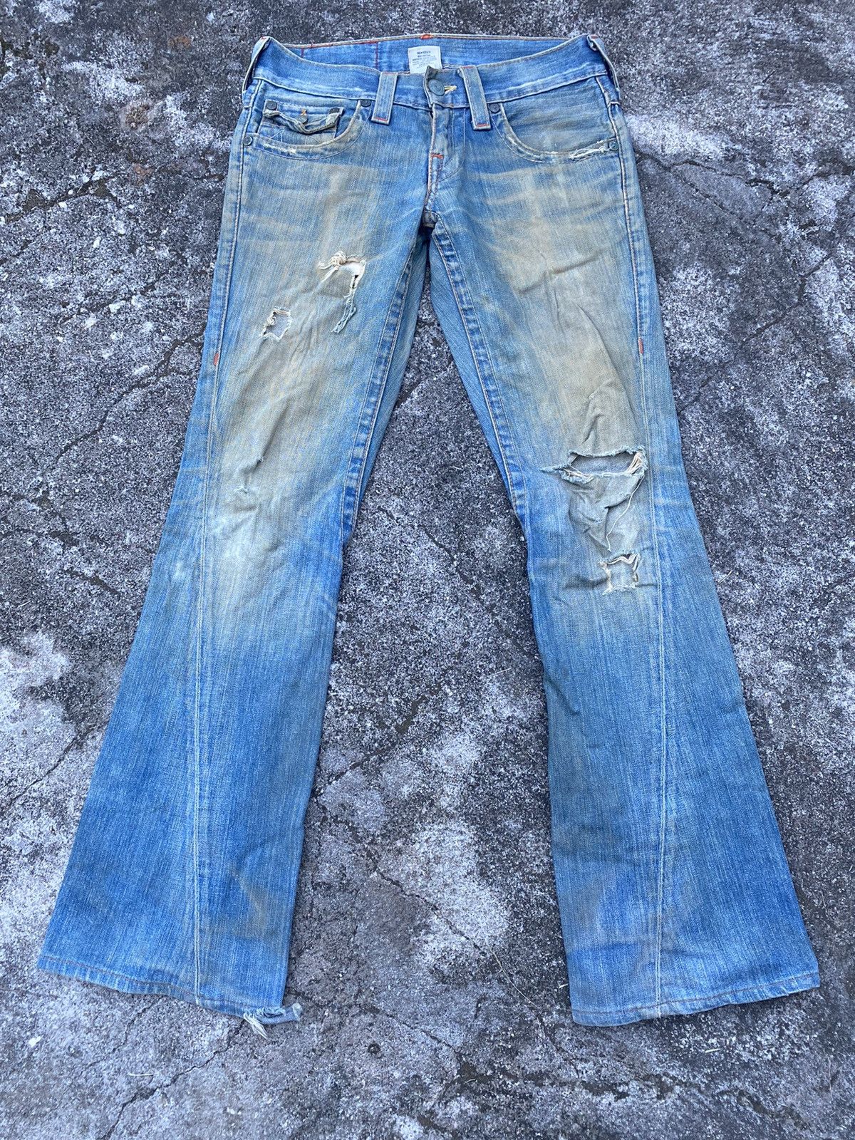 True Religion True Religion Dirty Rusty Distressed Denim Size US 30 / EU 46 - 1 Thumbnail