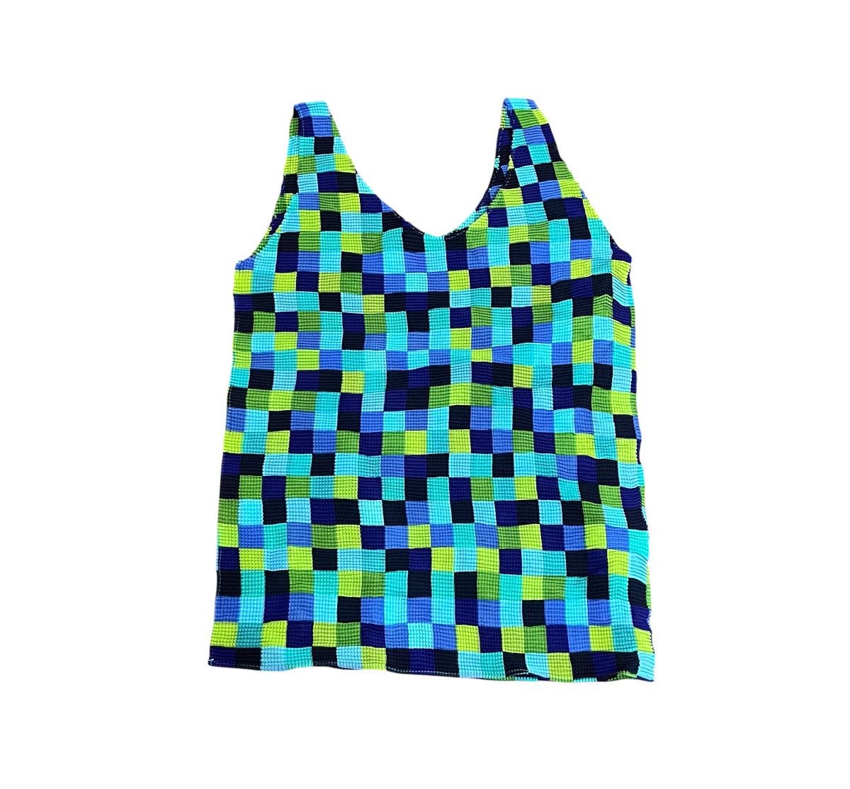 Issey Miyake Issey miyake me pleats checkered print flowy tank top Size S / US 4 / IT 40 - 1 Thumbnail