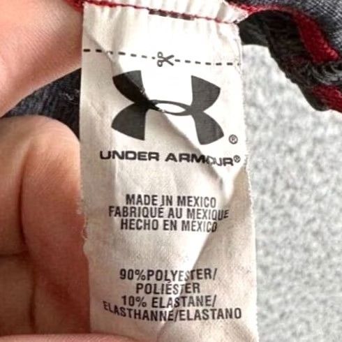 Under Armour Under Armour Shirt Adult Medium Heat Gear Grey Red Baseball Fitted Jersey Mens Size US M / EU 48-50 / 2 - 6 Thumbnail