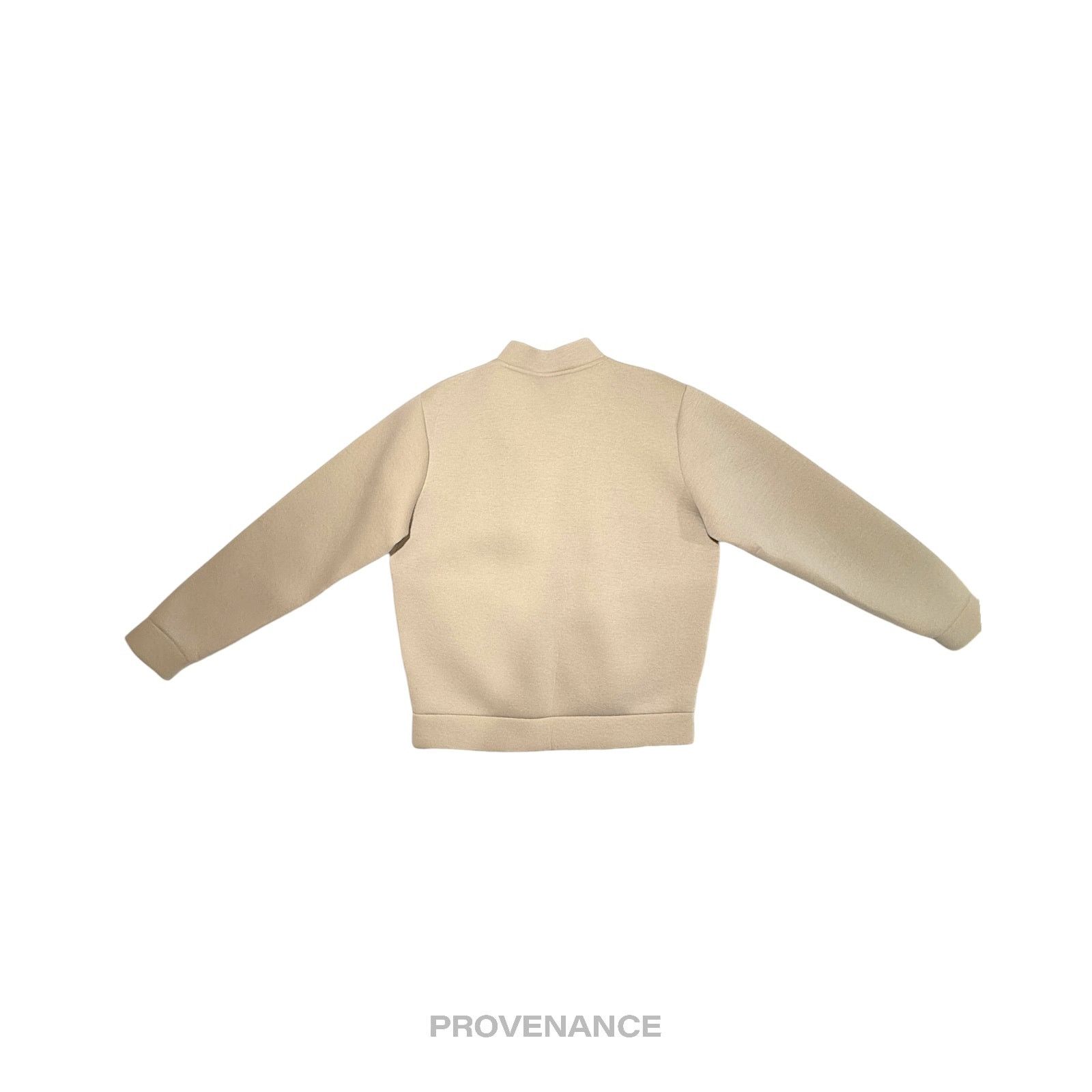 Oak + Fort 🔴 OAK + FORT Structured Bomber Jacket - Beige S Size US S / EU 44-46 / 1 - 2 Thumbnail