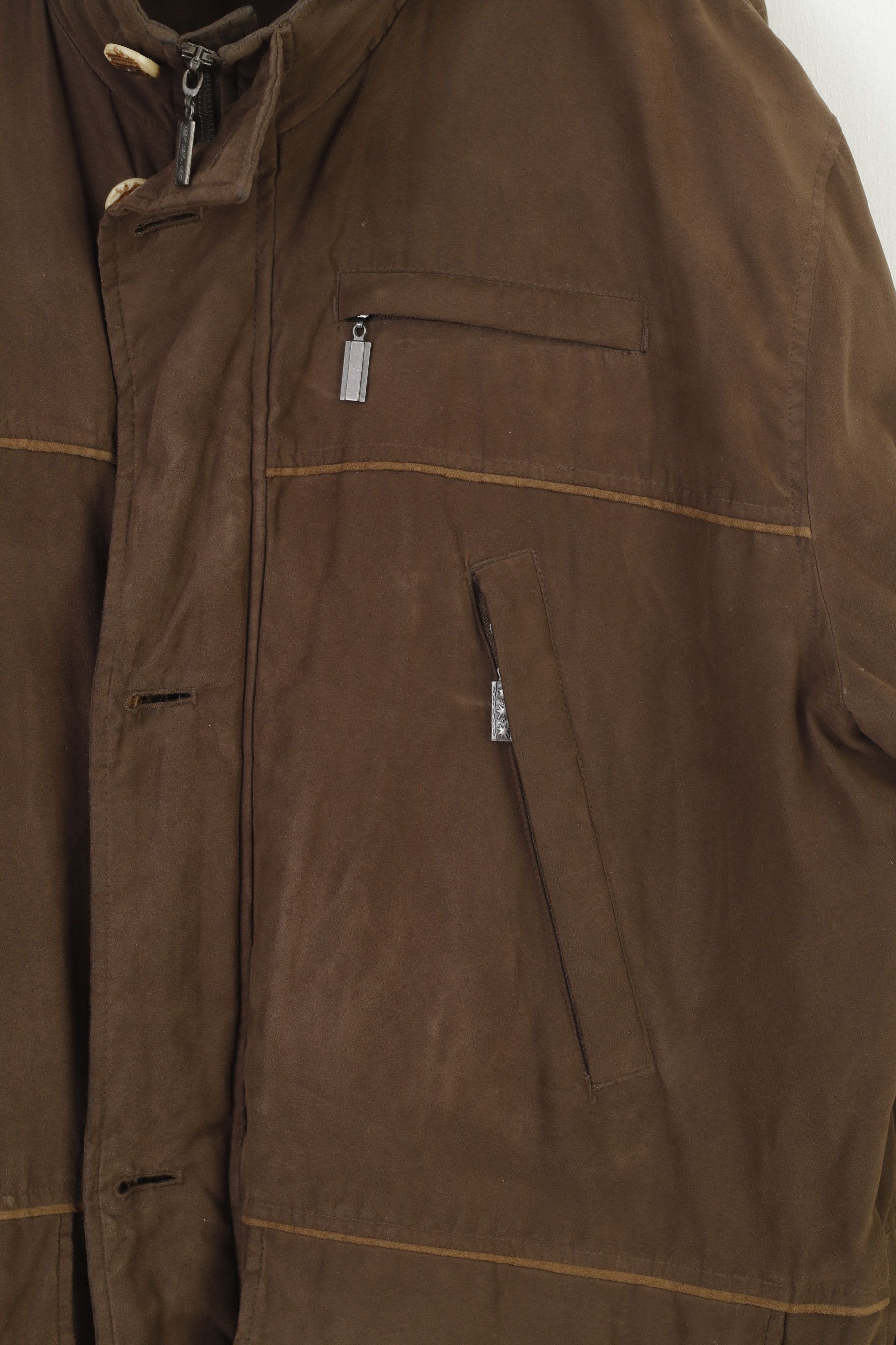 C&A × Vintage Landhaus Men 56 XL Jacket Brown Full Zipper C&A 0186 Size US XL / EU 56 / 4 - 4 Thumbnail
