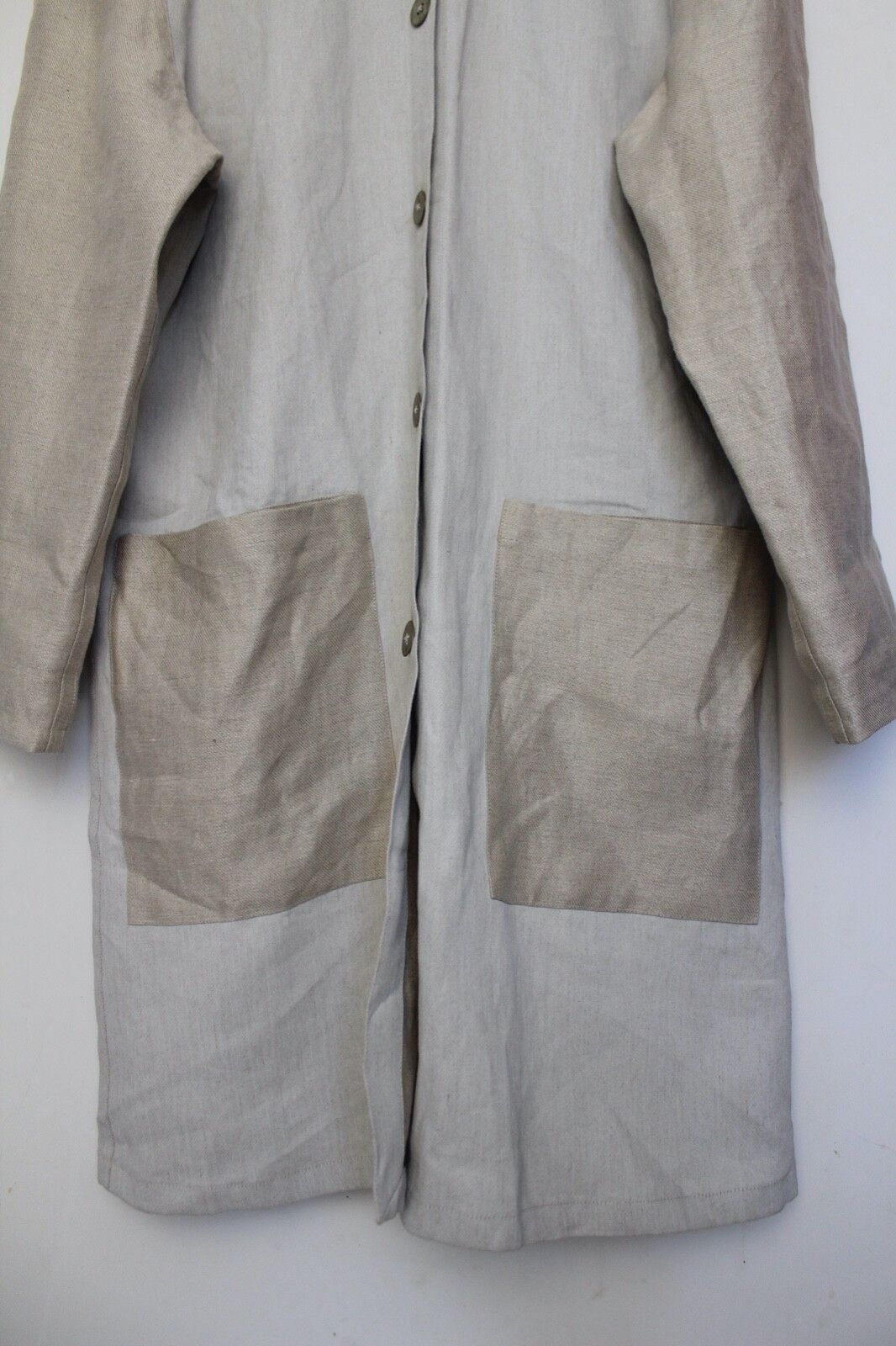 Tillmann Lauterbach Tillmann Lauterbach Designer Linen Trench Button Up Coat Size S / US 4 / IT 40 - 11 Thumbnail