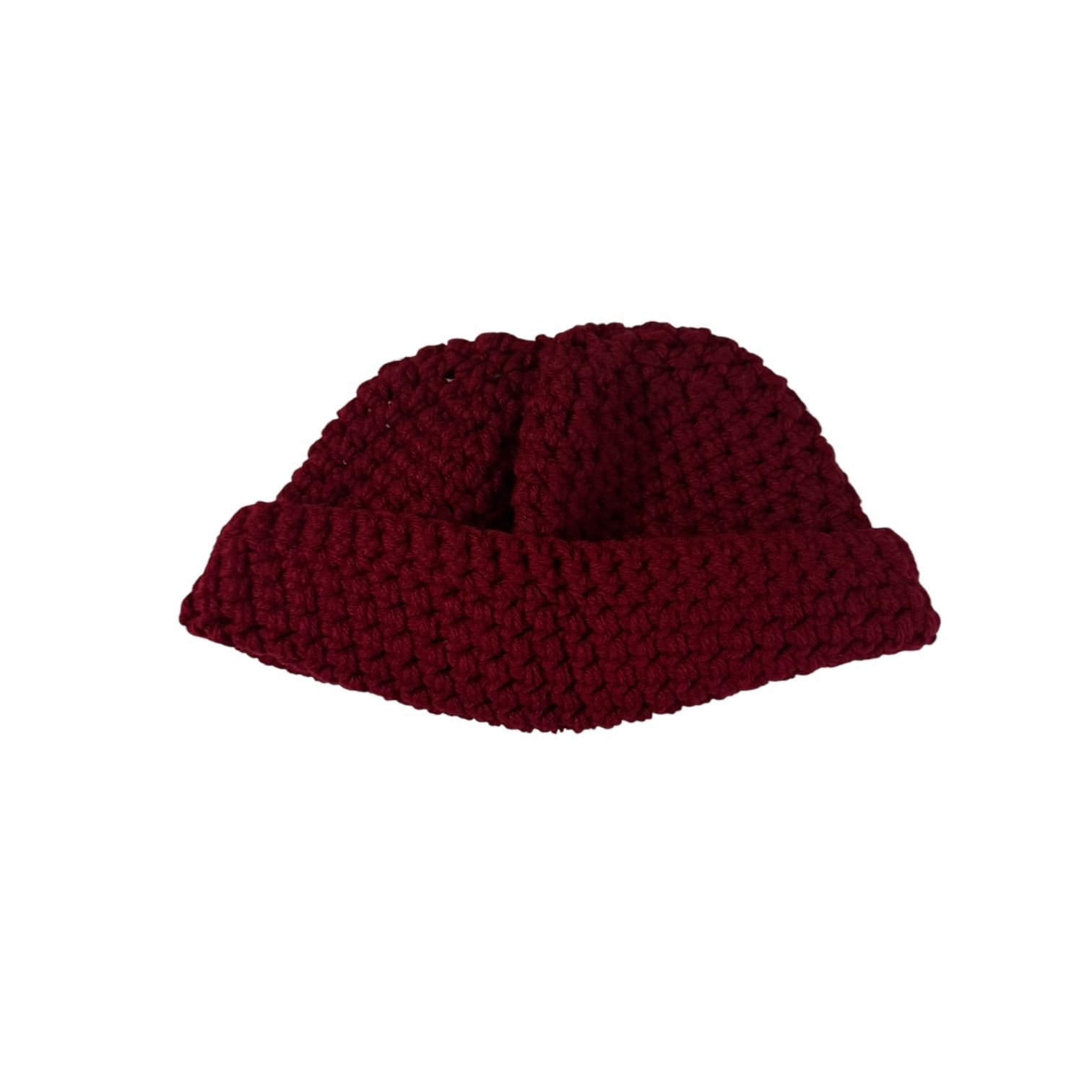Other Women’s Dark Red Knitted Beanie Hat – One Size Size ONE SIZE - 3 Thumbnail