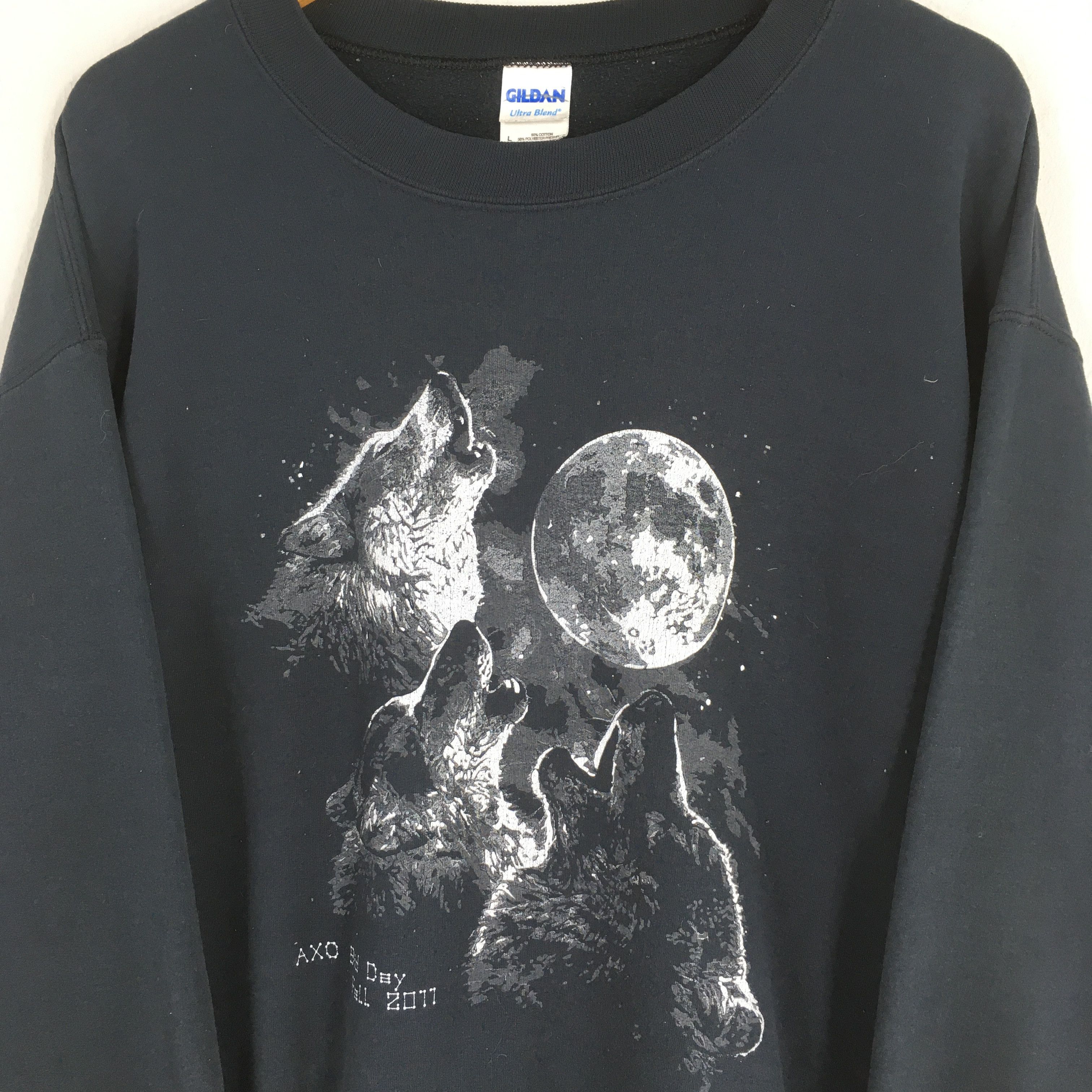 Habitat × Vintage Vintage The Wolf Wildlife Black Sweatshirt Large Size US L / EU 52-54 / 3 - 2 Thumbnail