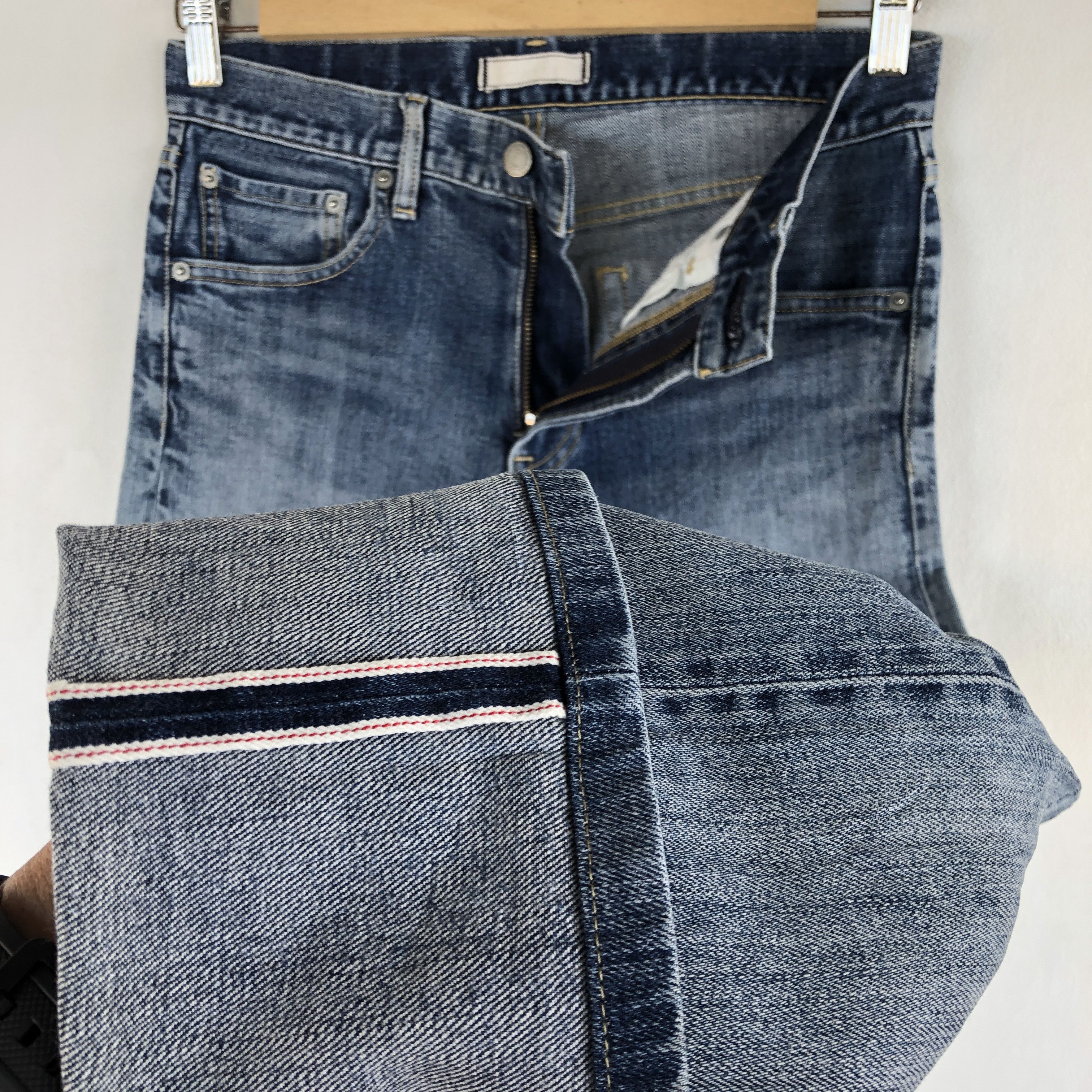 Japanese Brand Vintage Selvedge Uniqlo Jeans Redline Japanese Denim Pants Size 28" / US 6 / IT 42 - 6 Thumbnail