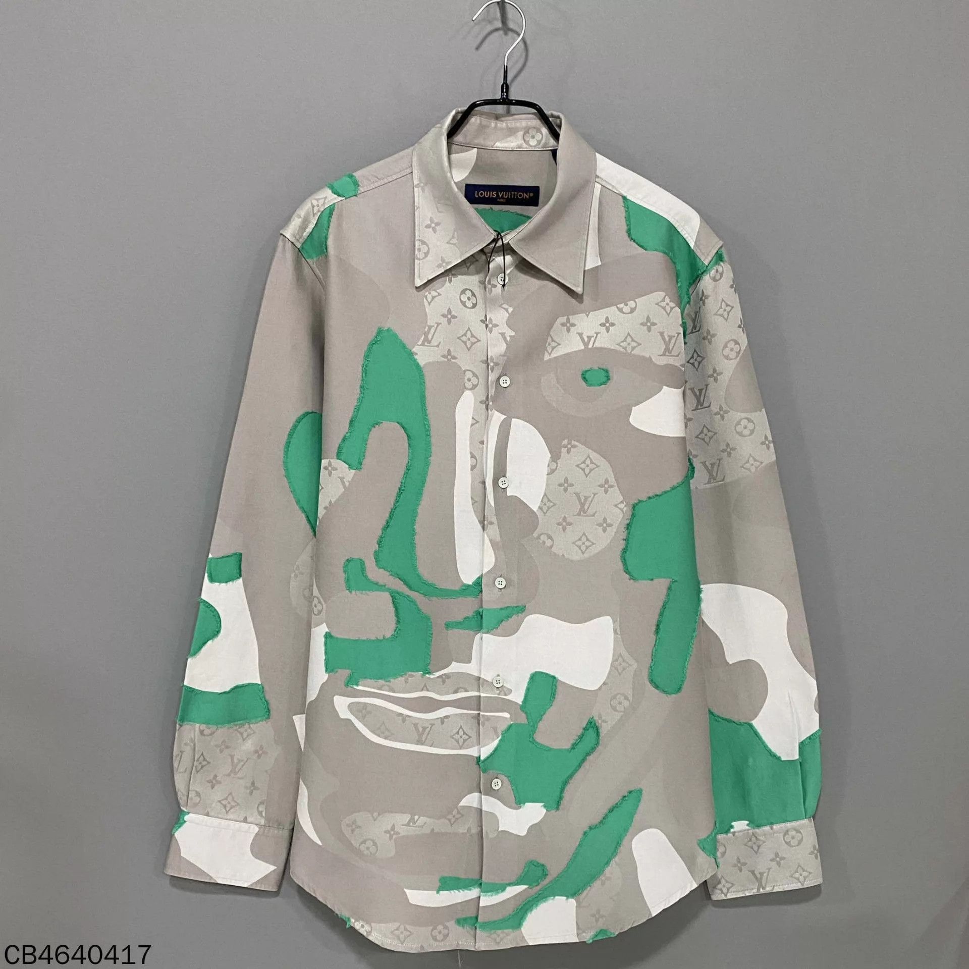 Louis Vuitton Multi-Color Abstract Print Long Sleeve Button-Up Shirt Size US M / EU 48-50 / 2 - 1 Thumbnail