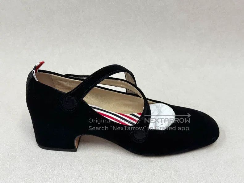 Thom Browne Thom Browne Silk velvet Mary Jane women's shoes Size US 5.5 / IT 35.5 - 4 Thumbnail