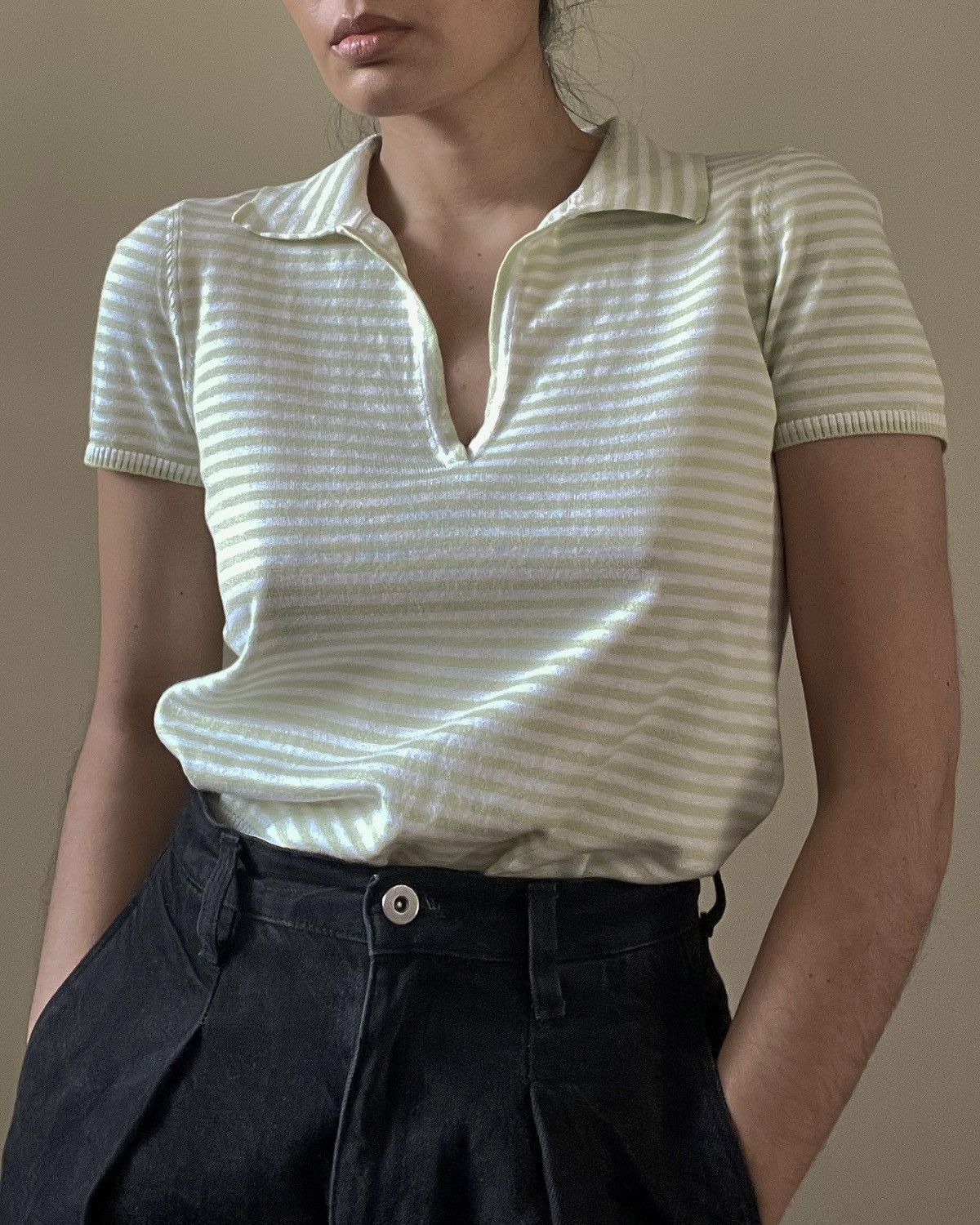 Henri Bendel Vintage Henri Bendel Stripe Polo Size S / US 4 / IT 40 - 7 Thumbnail